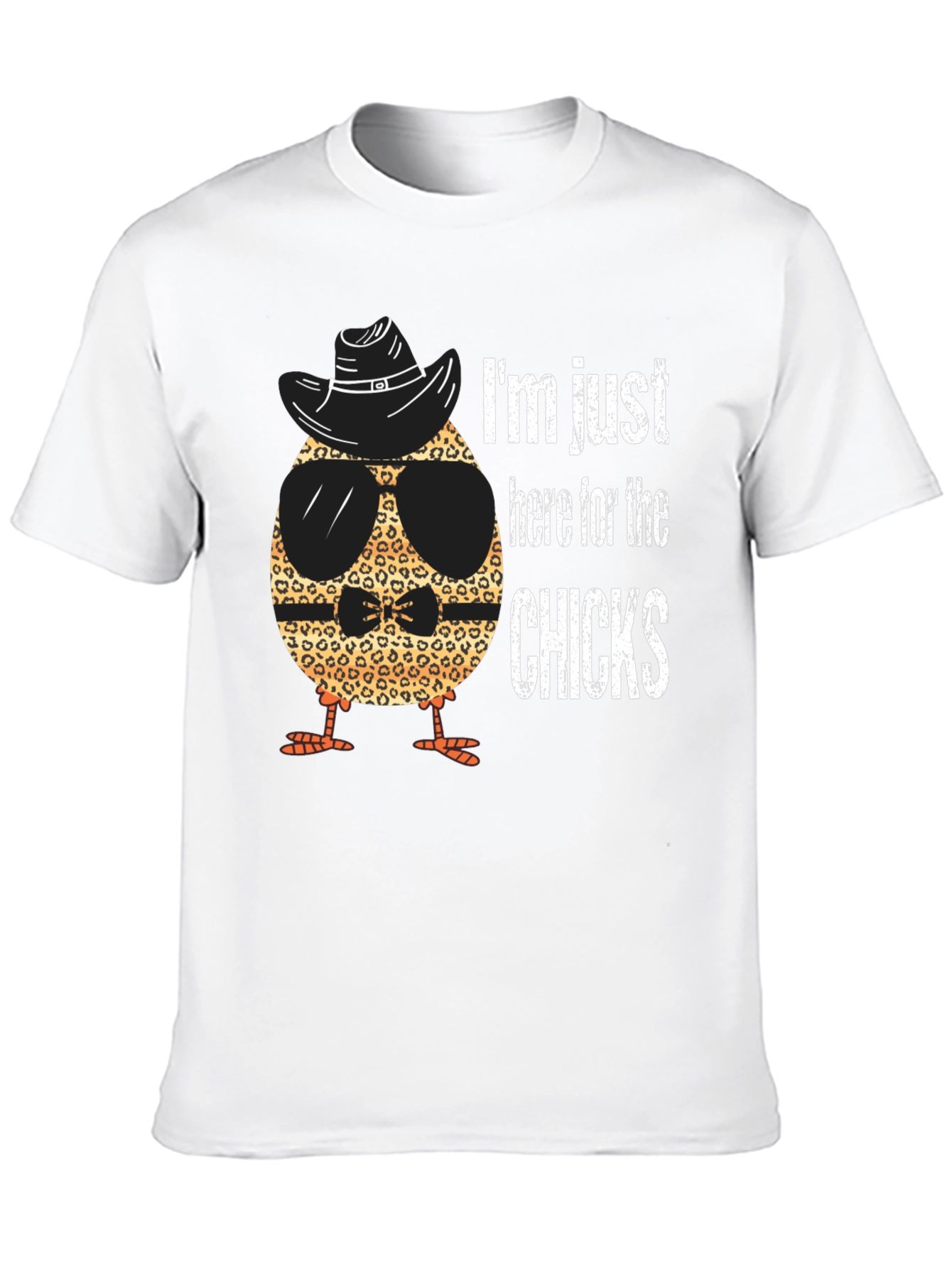 Black Funny Chick T-Shirt - I'm Just Here for the Chicks view 10