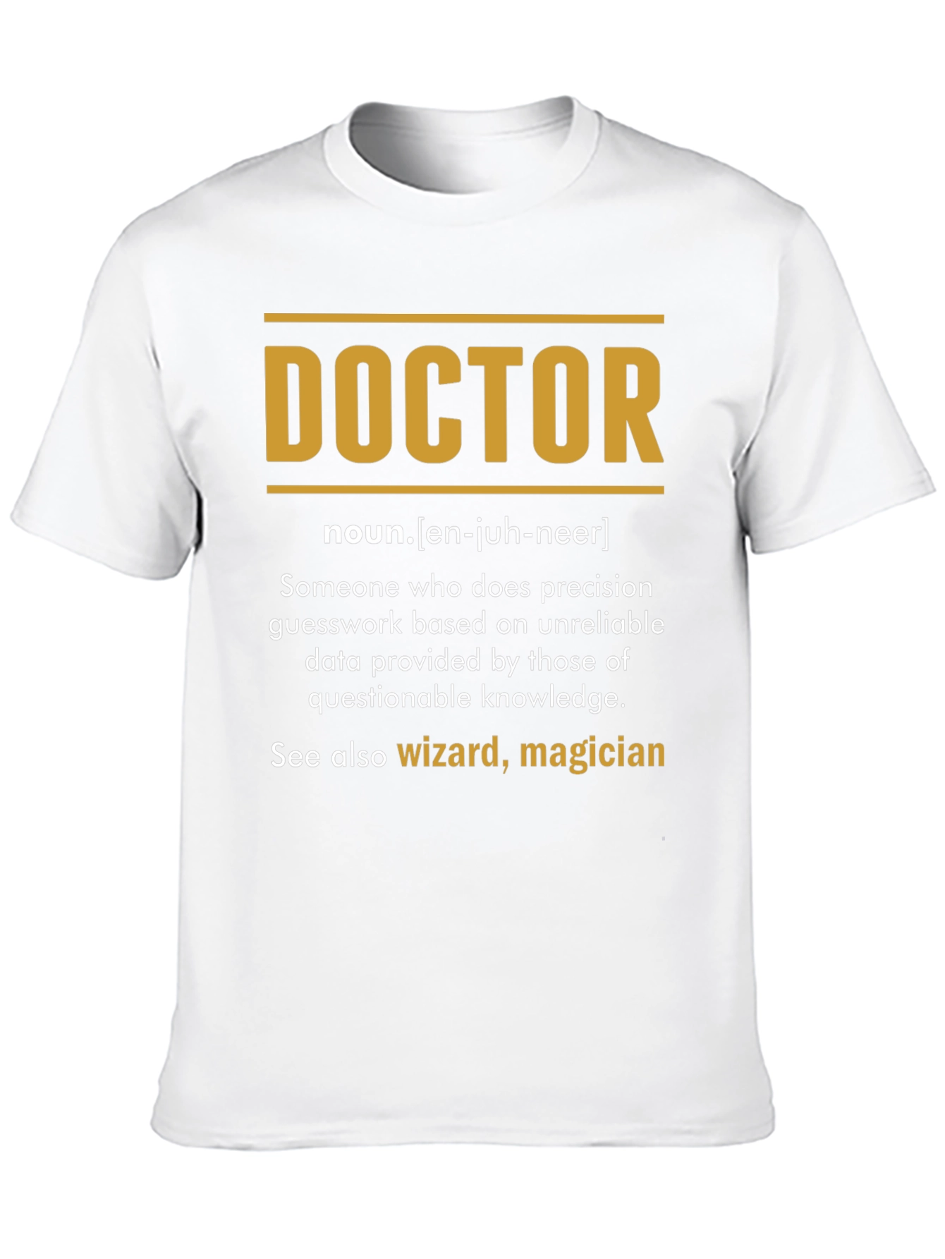 Black Doctor Definition T-Shirt - Funny Medical Profession Tee view 10