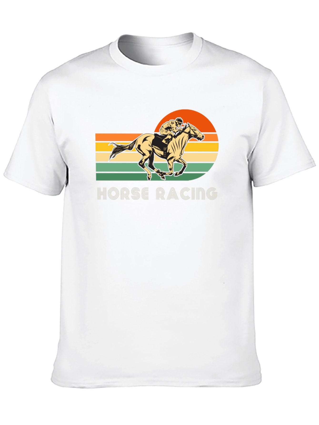 Black Vintage Horse Racing Graphic T-Shirt view 10