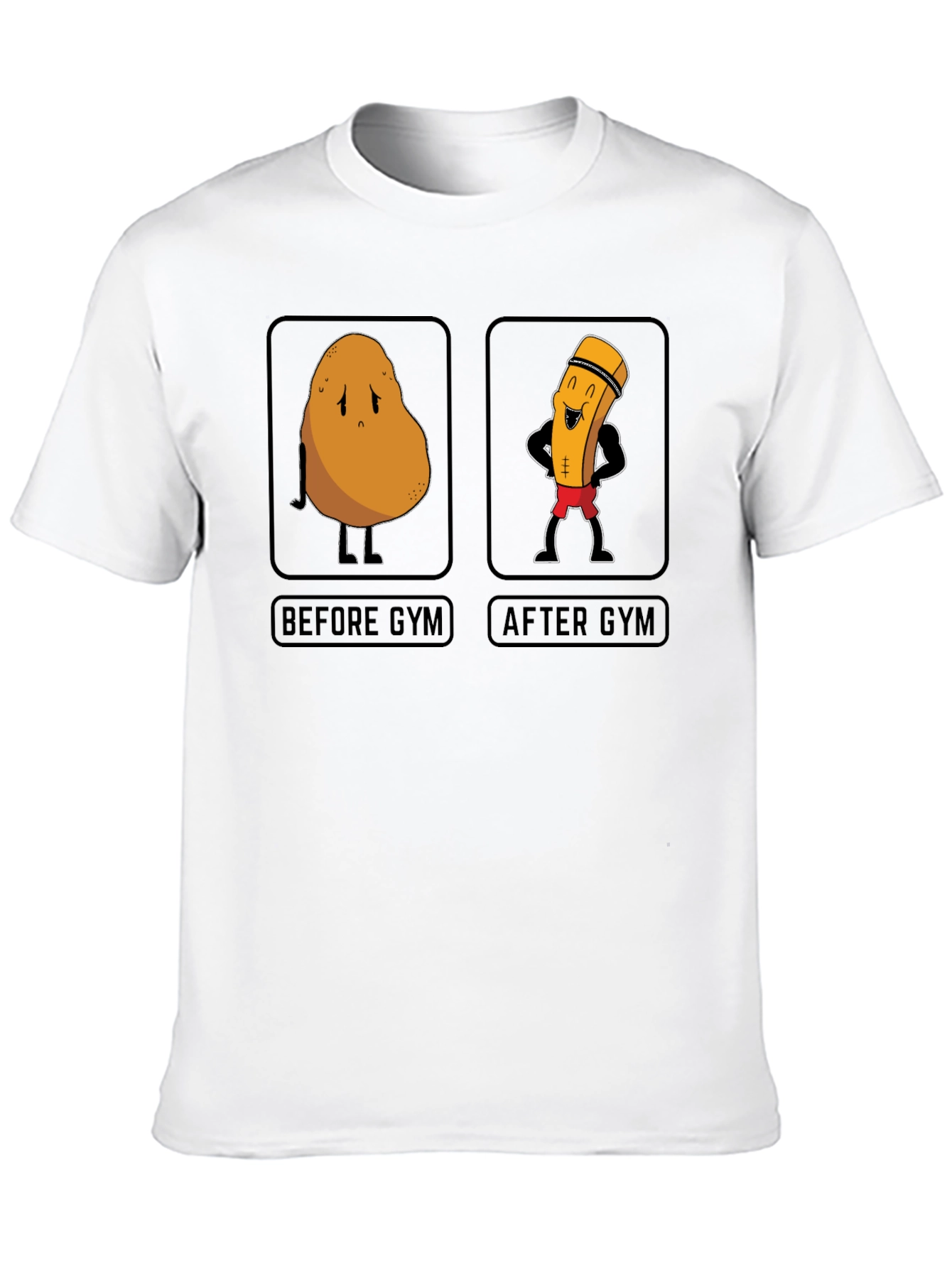 Black Funny Gym Potato T-Shirt view 10