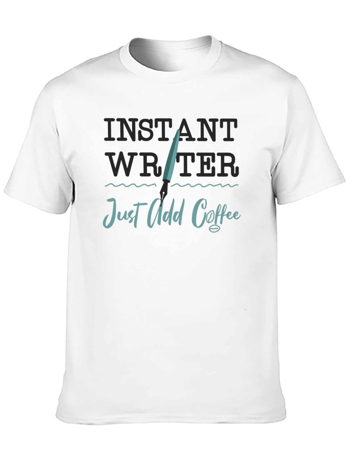 Black Instant Writer T-Shirt - Just Add Coffee! view 10