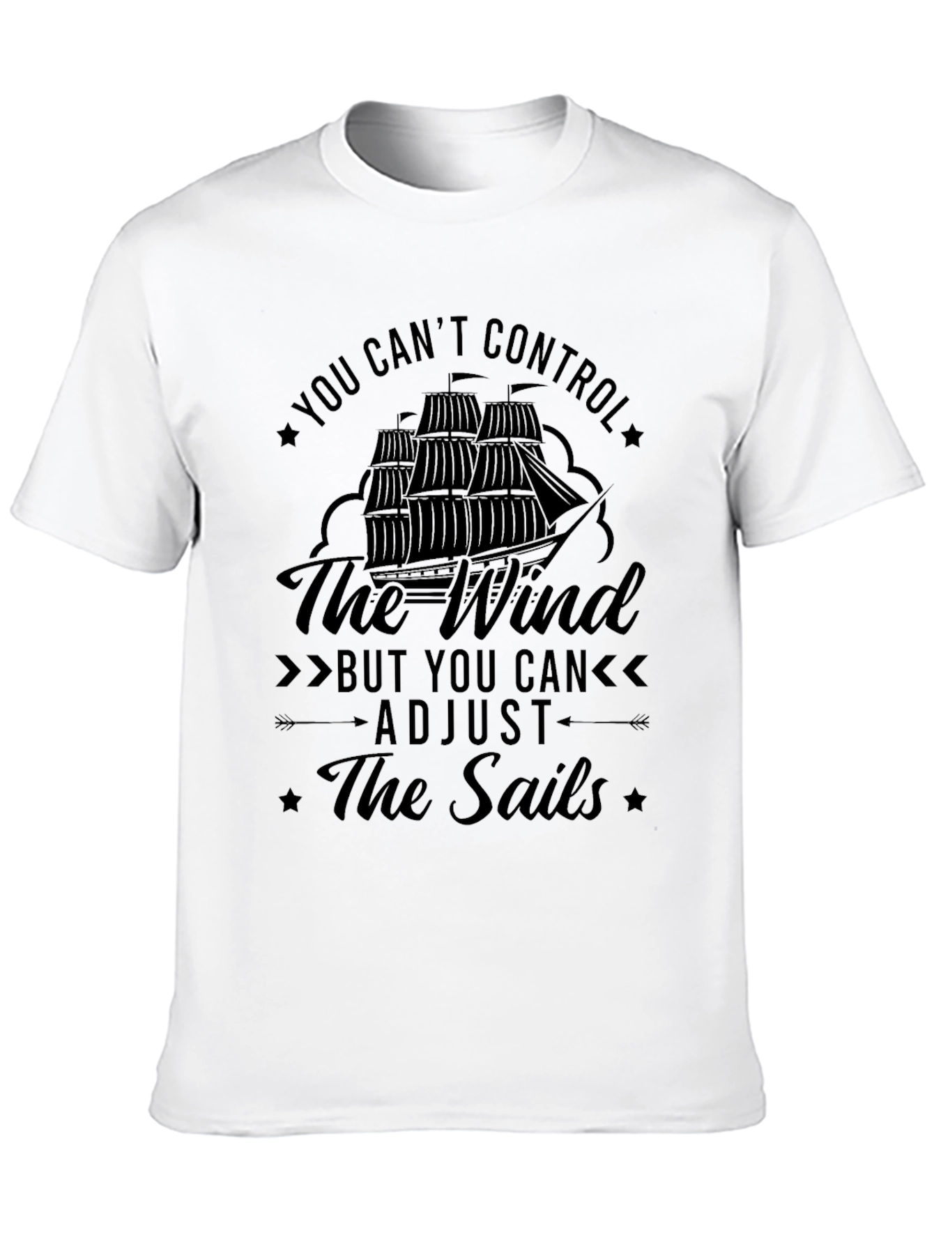 Black You Can't Control The Wind T-Shirt view 10