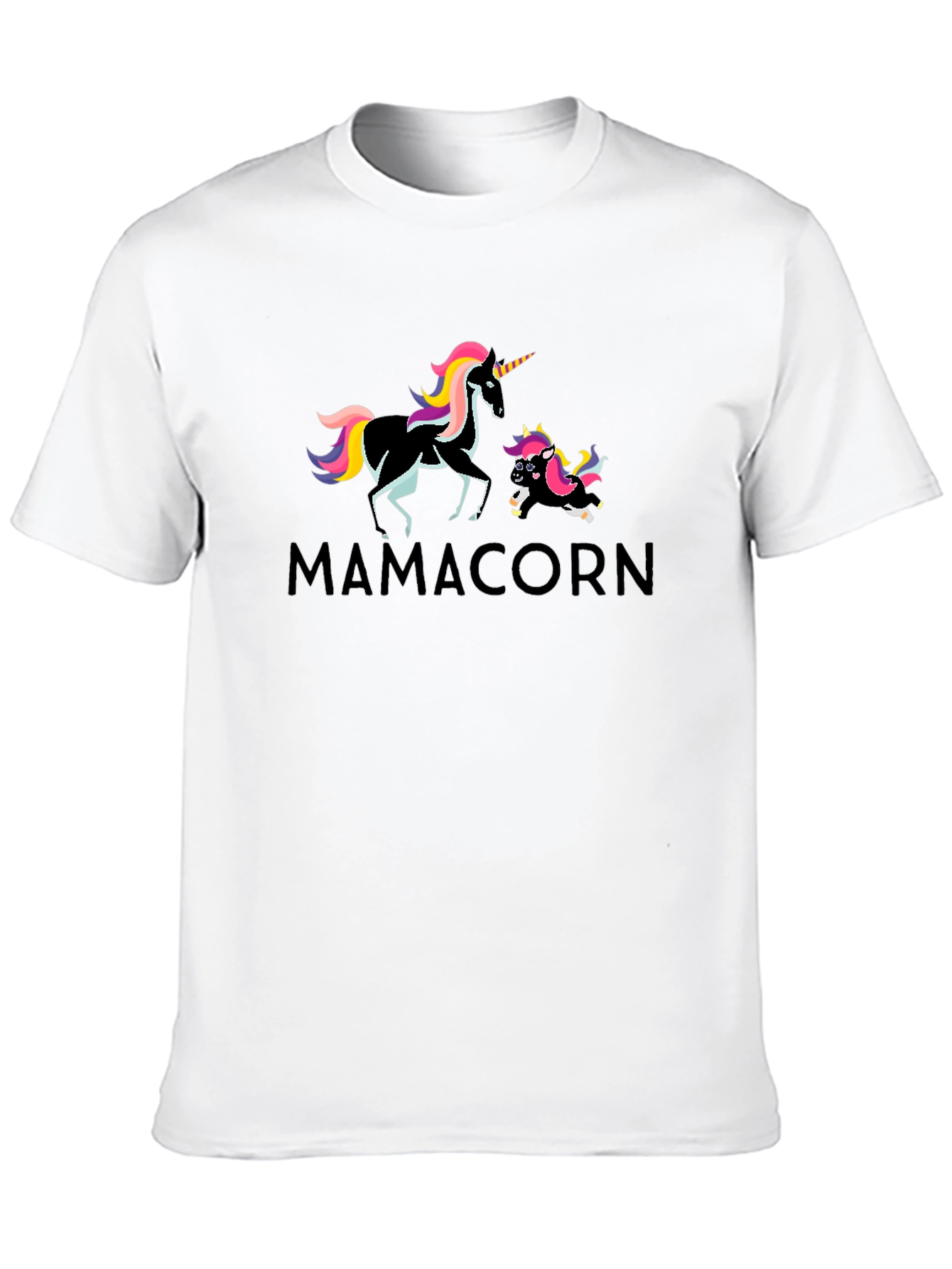 Black MamAcorn Unicorn T-Shirt - Soft Cotton view 10