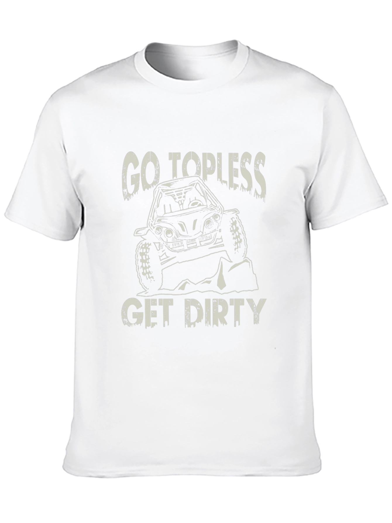 Black Go Topless Get Dirty T-Shirt - Off-Road Adventure Tee view 10