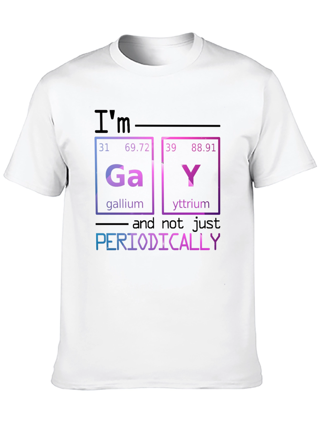 Black I'm Gay Periodically T-Shirt view 10