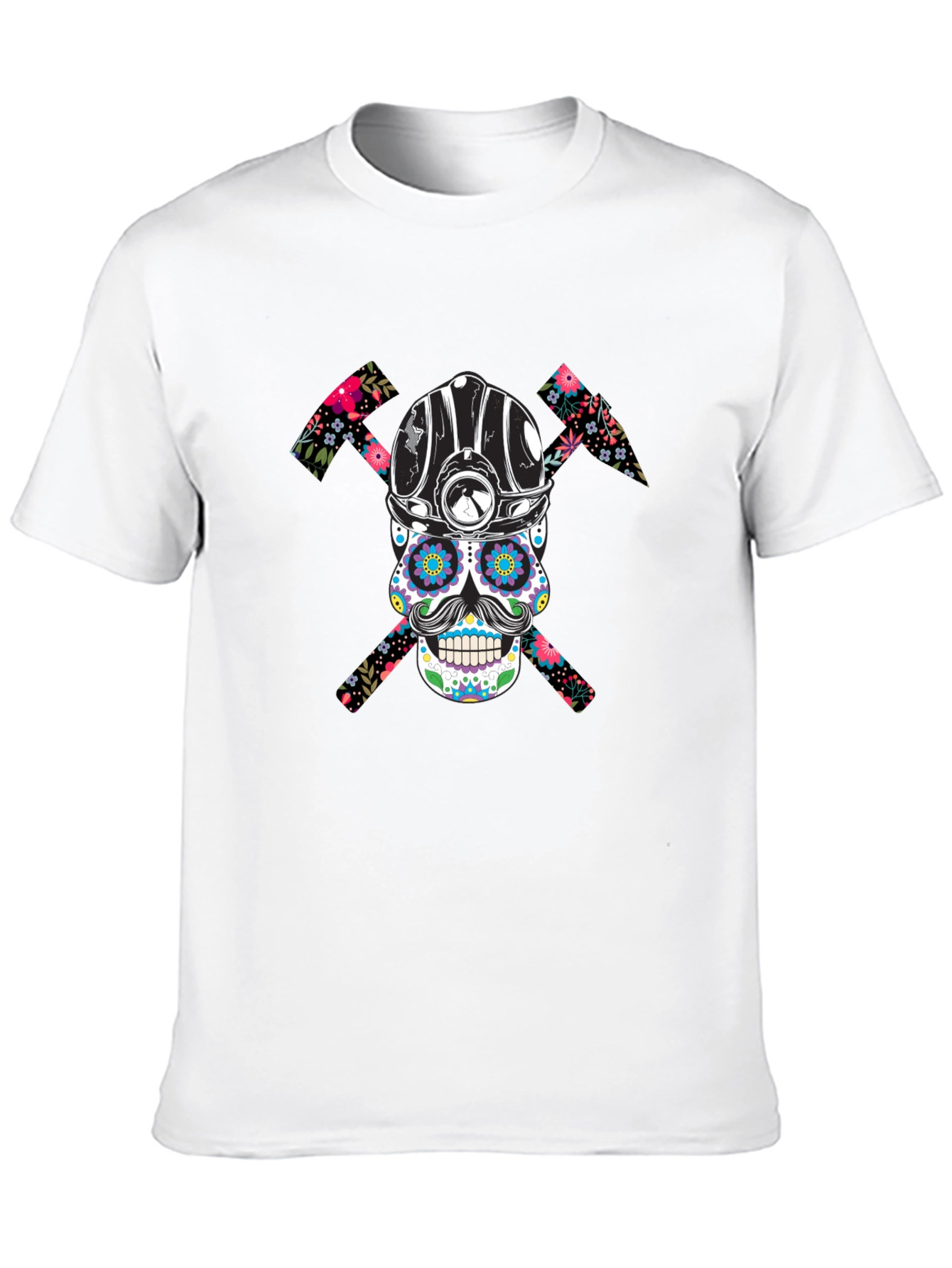 Black Sugar Skull Miner Graphic Tee view 10