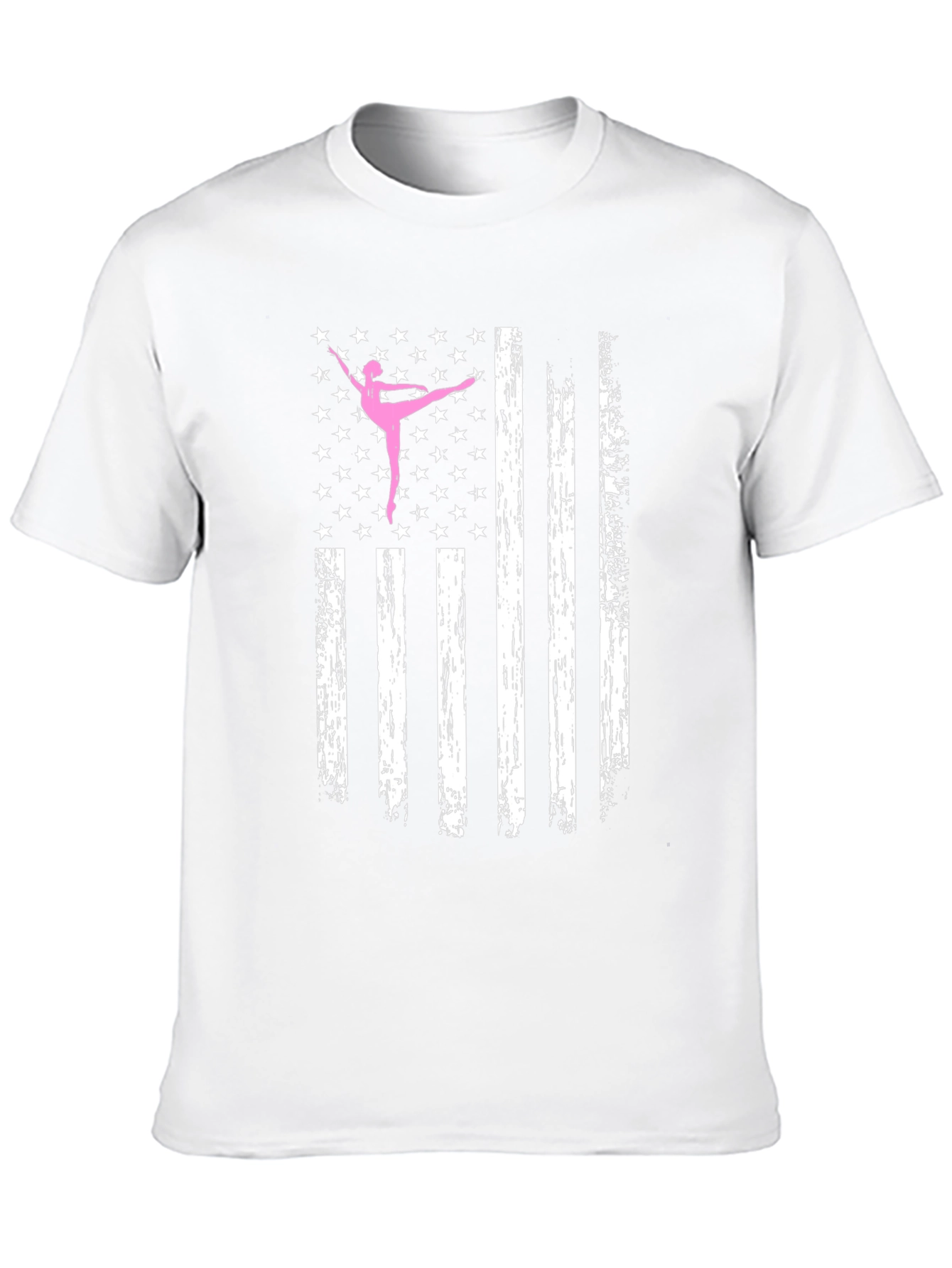Black Ballet Dancer American Flag Black T-Shirt view 10