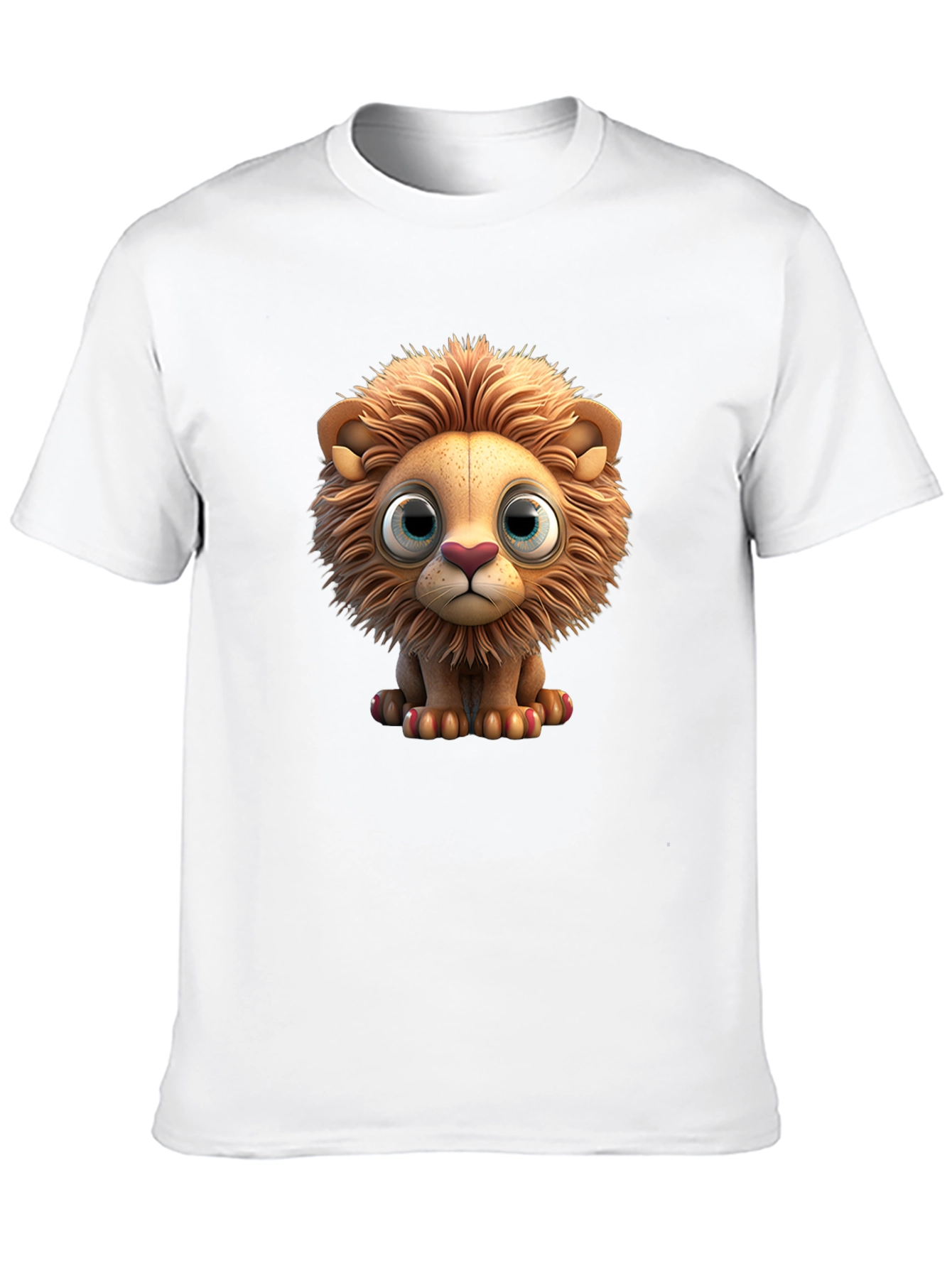 Black Cute Lion Graphic T-Shirt view 10
