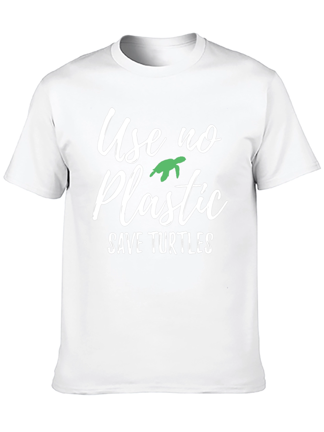 Black Eco-Friendly "Use No Plastic" Graphic Tee view 10