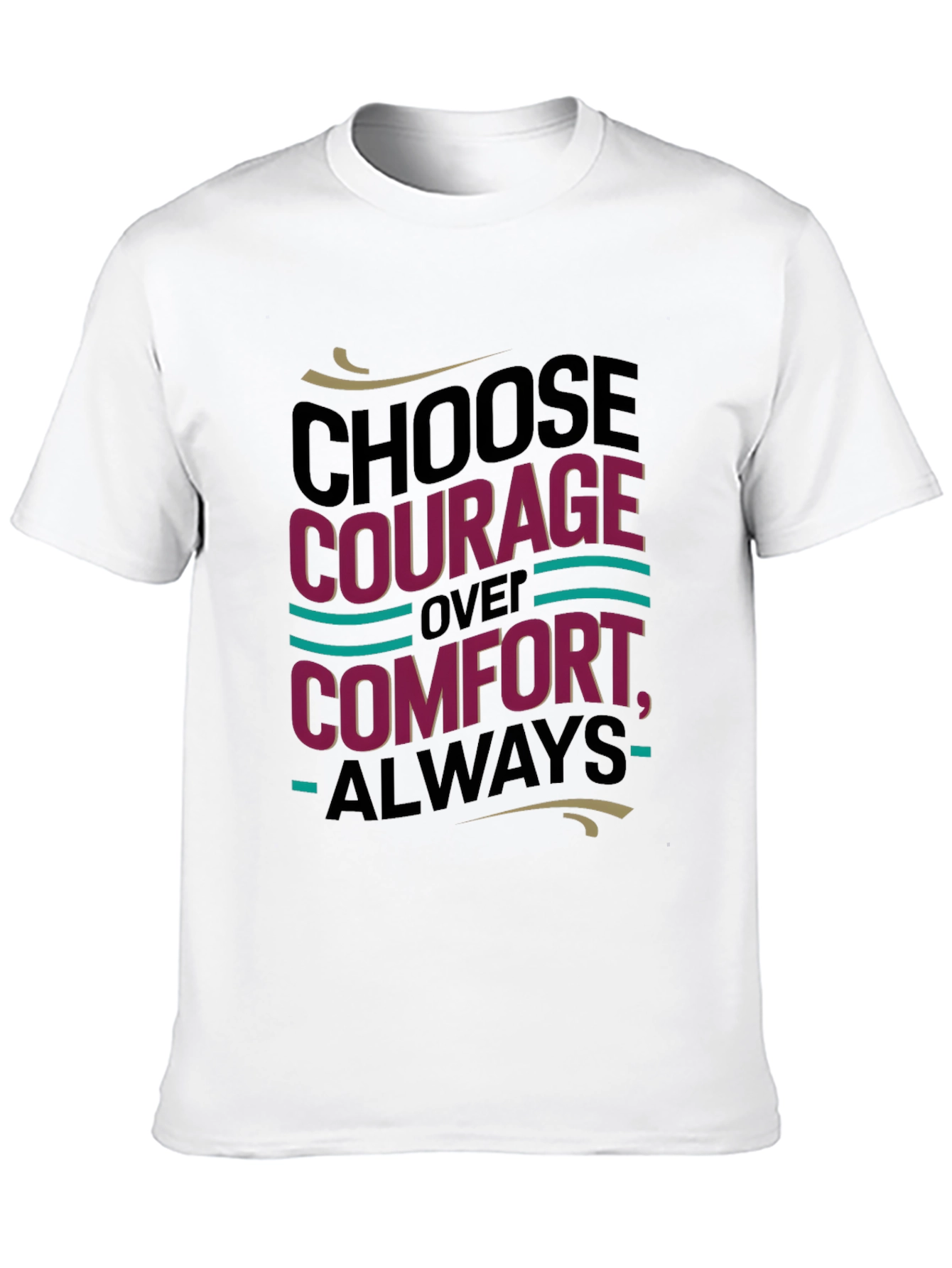 Black Choose Courage T-Shirt - Motivational Tee view 10