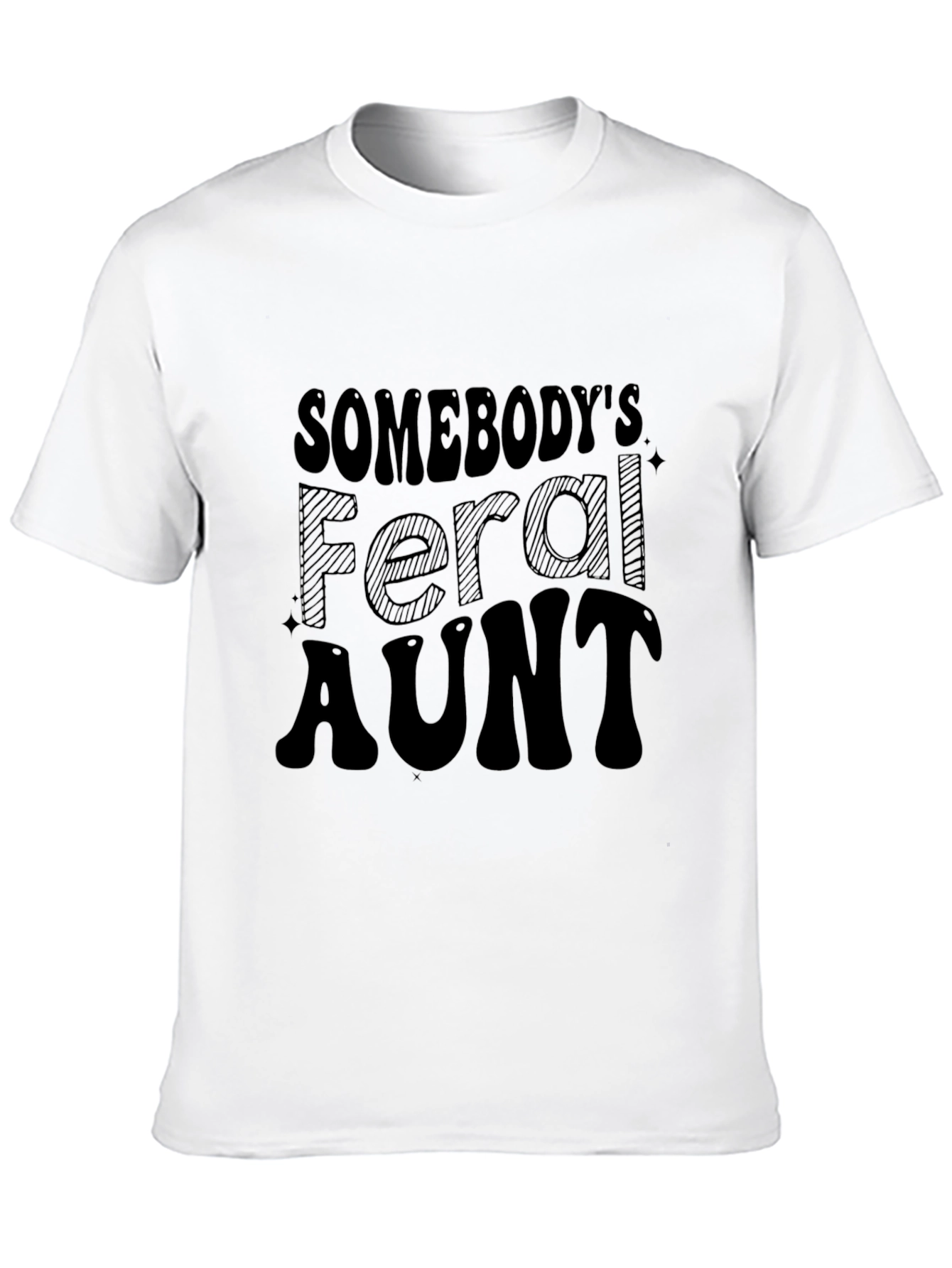 Black Somebody's Feral Aunt Graphic Tee - Black view 10