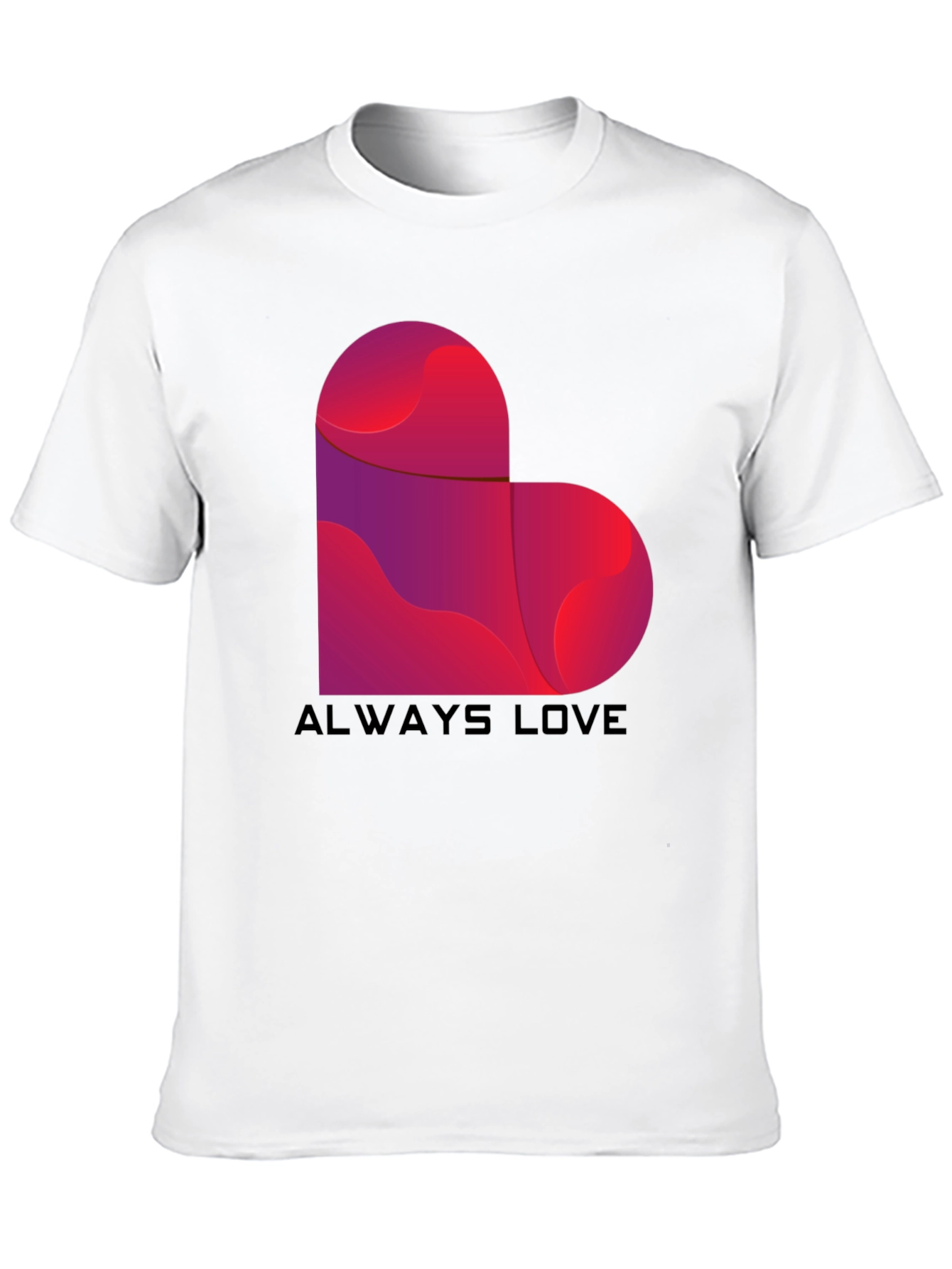 Black Always Love Heart Graphic Tee - Black view 10