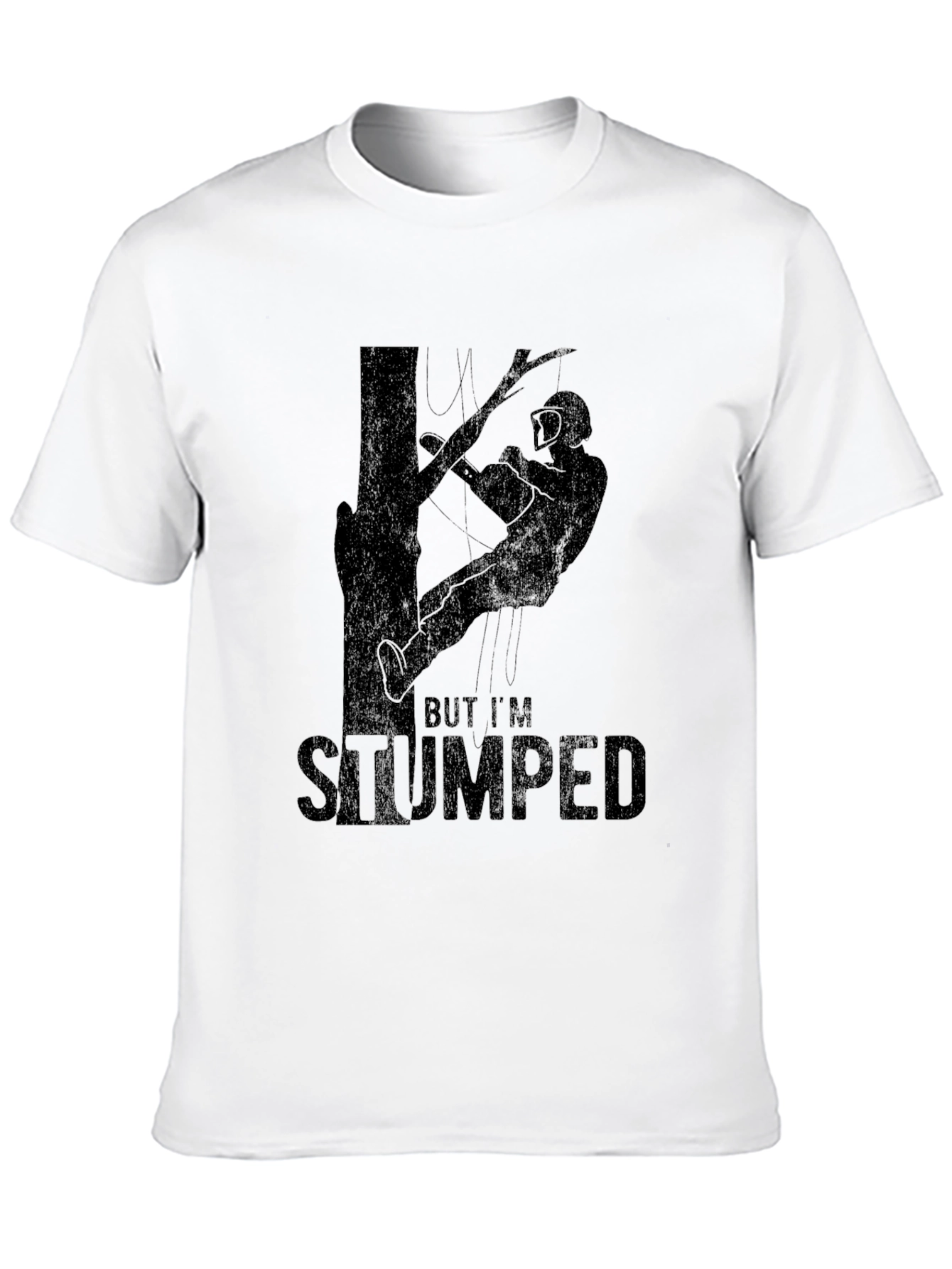 Black But I'm Stumped T-Shirt - Arborist Climbing Tree Tee view 10