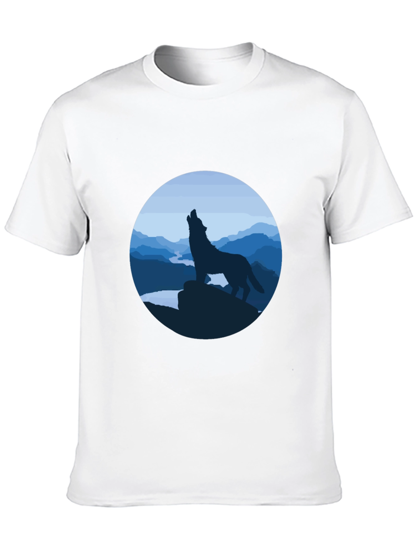 Black Wolf Howling Graphic Tee - Black view 10