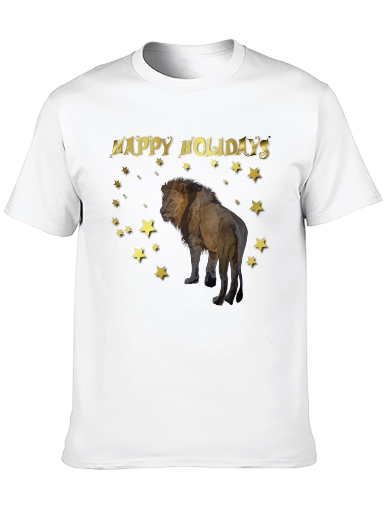 Black Holiday Lion Graphic T-Shirt view 10