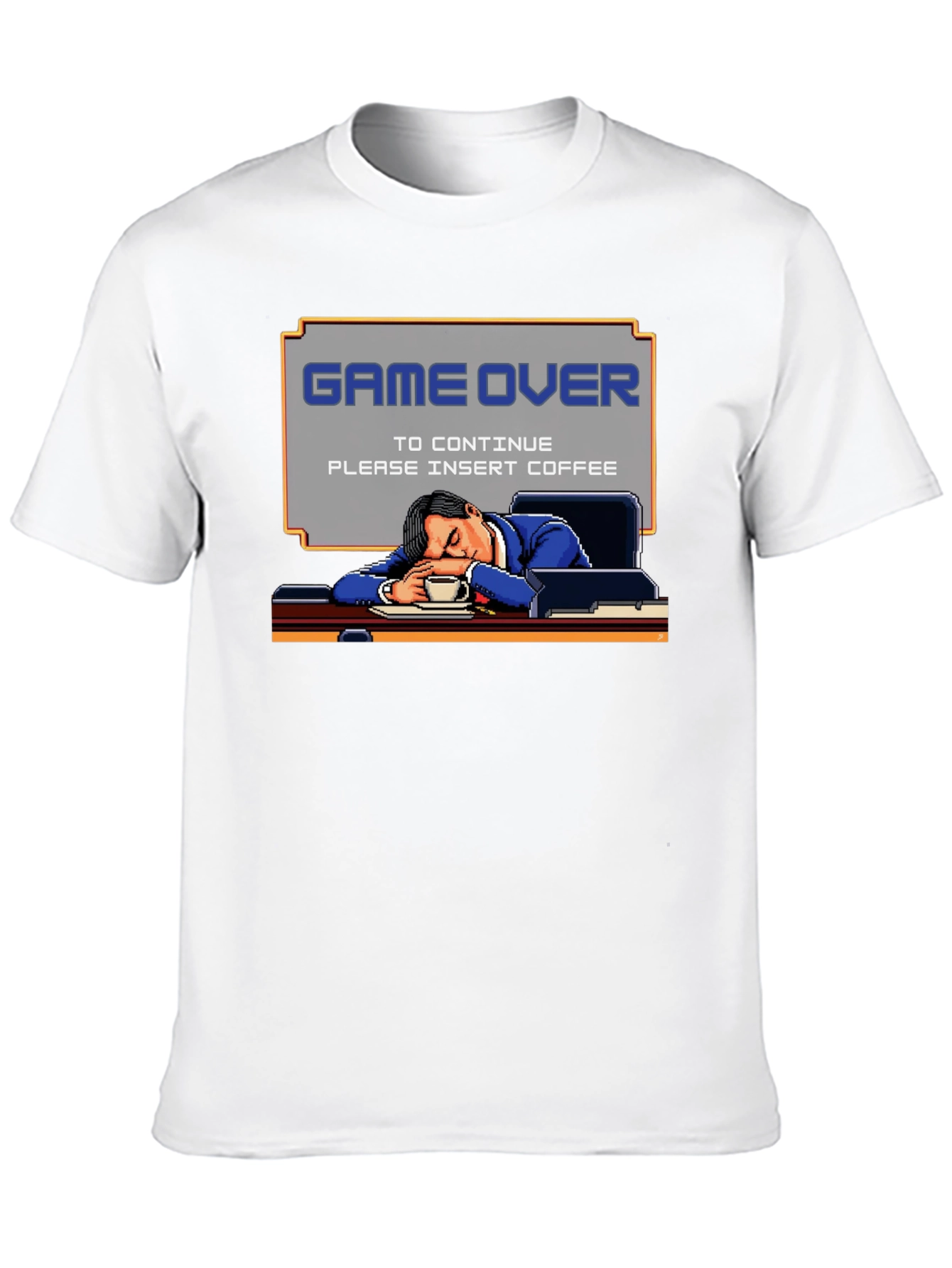 Black Game Over Insert Coffee T-Shirt view 10
