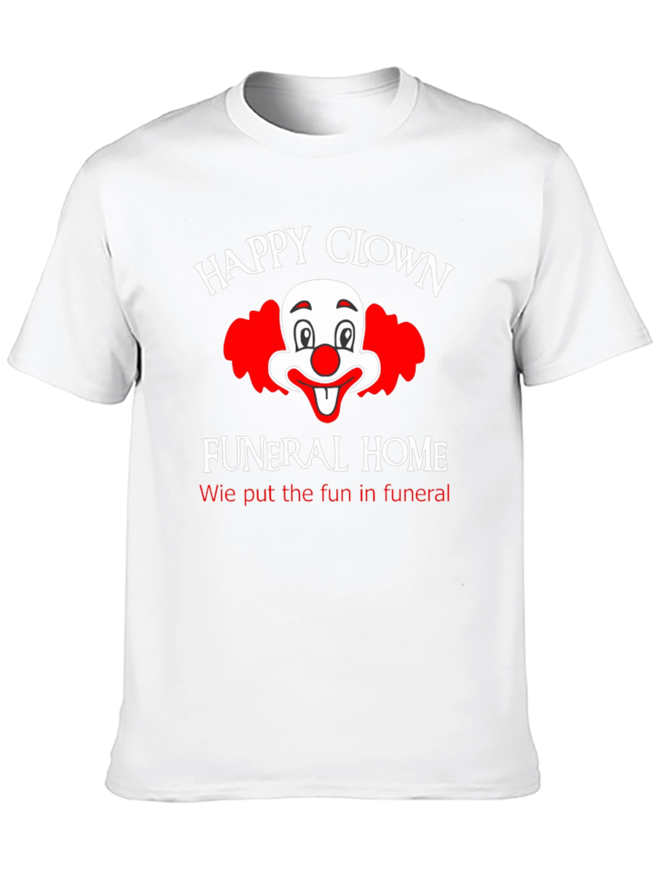 Black Happy Clown Funeral Home T-Shirt view 10