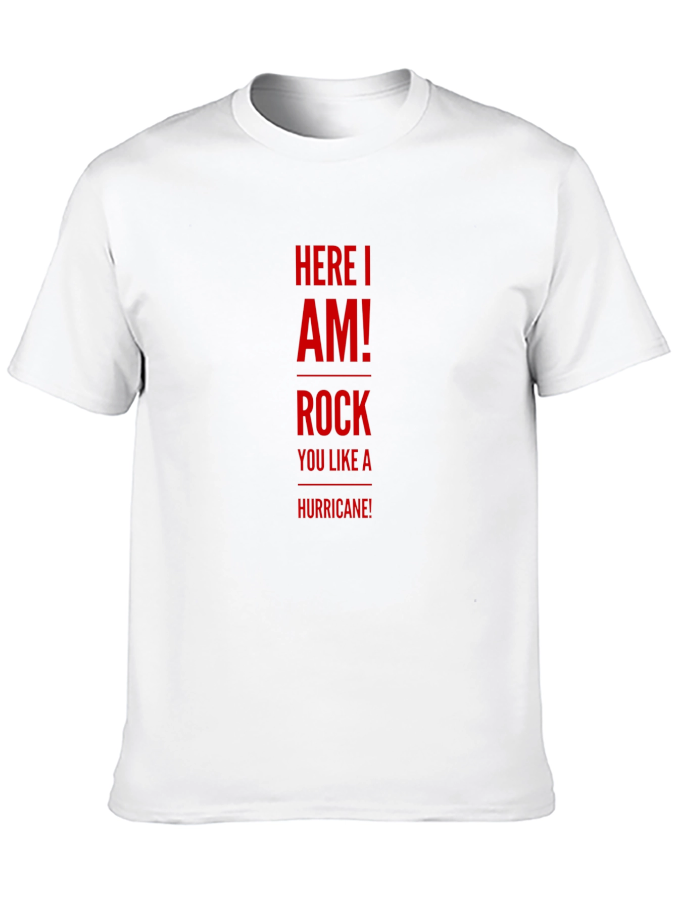 Black Here I Am Rock You Like A Hurricane Graphic T-Shirt view 10