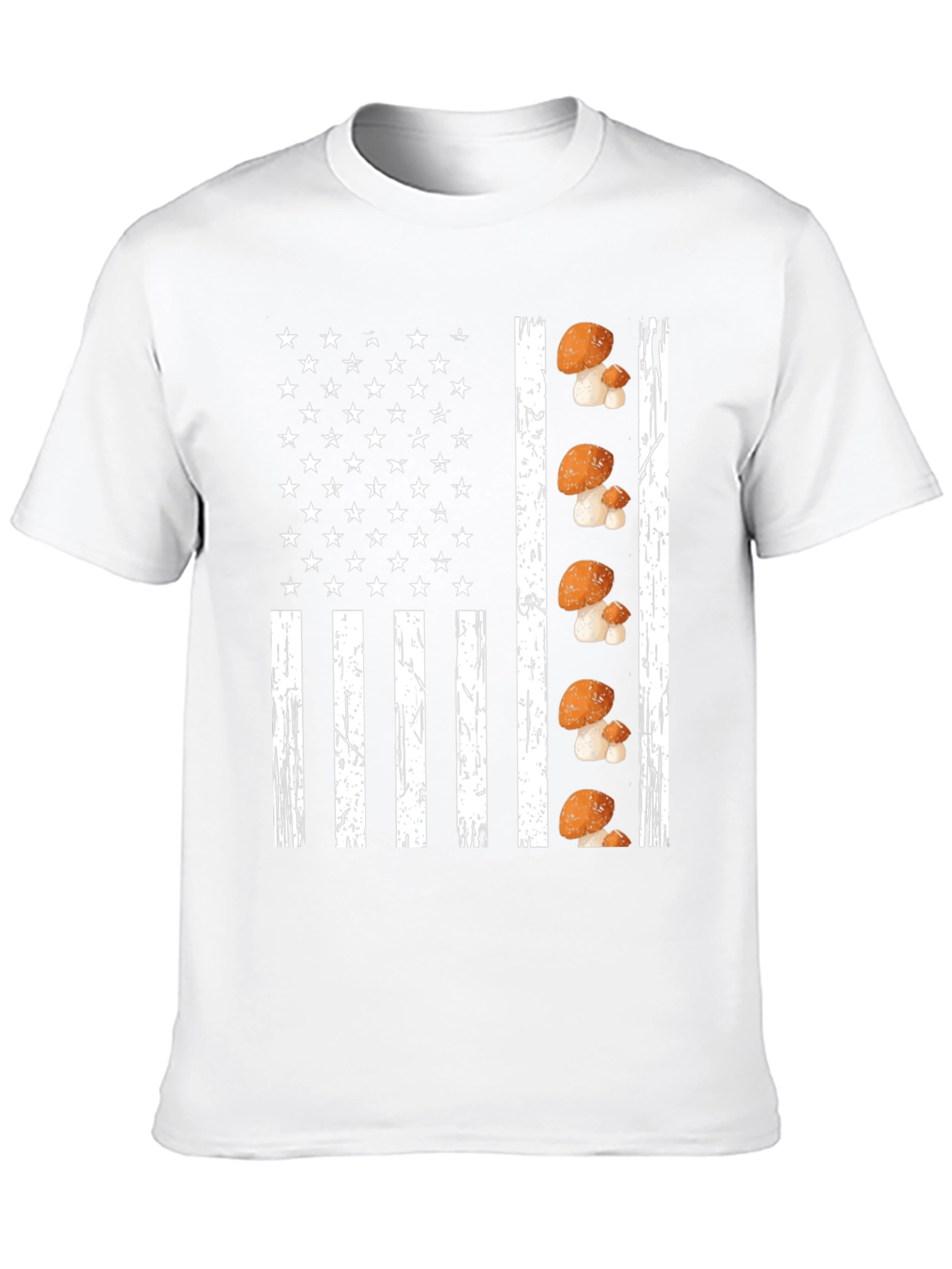 Black Mushroom Flag Graphic Tee view 10