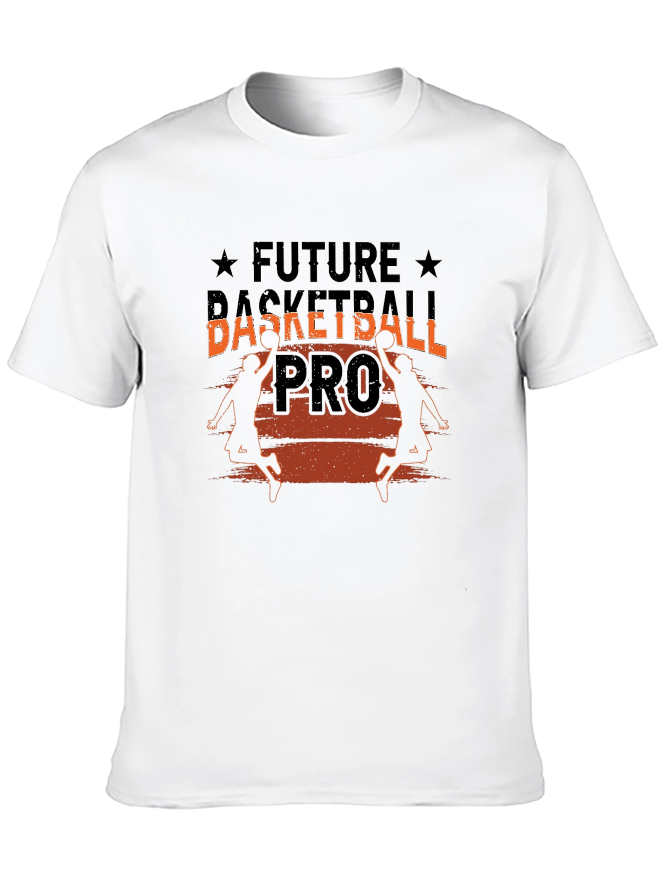 Black Future Basketball Pro Graphic Tee - Black Cotton T-Shirt view 10