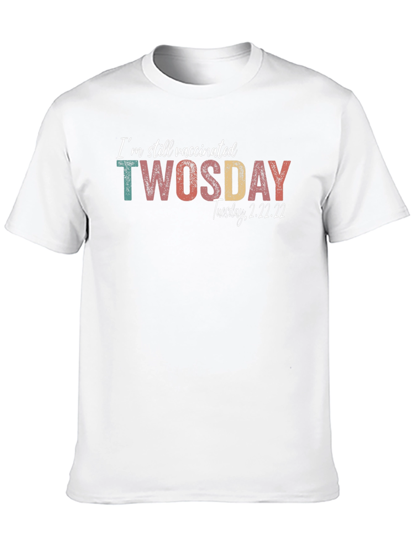 Black Vaccinated TWOSDAY Tuesday 2.22.22 T-Shirt view 10