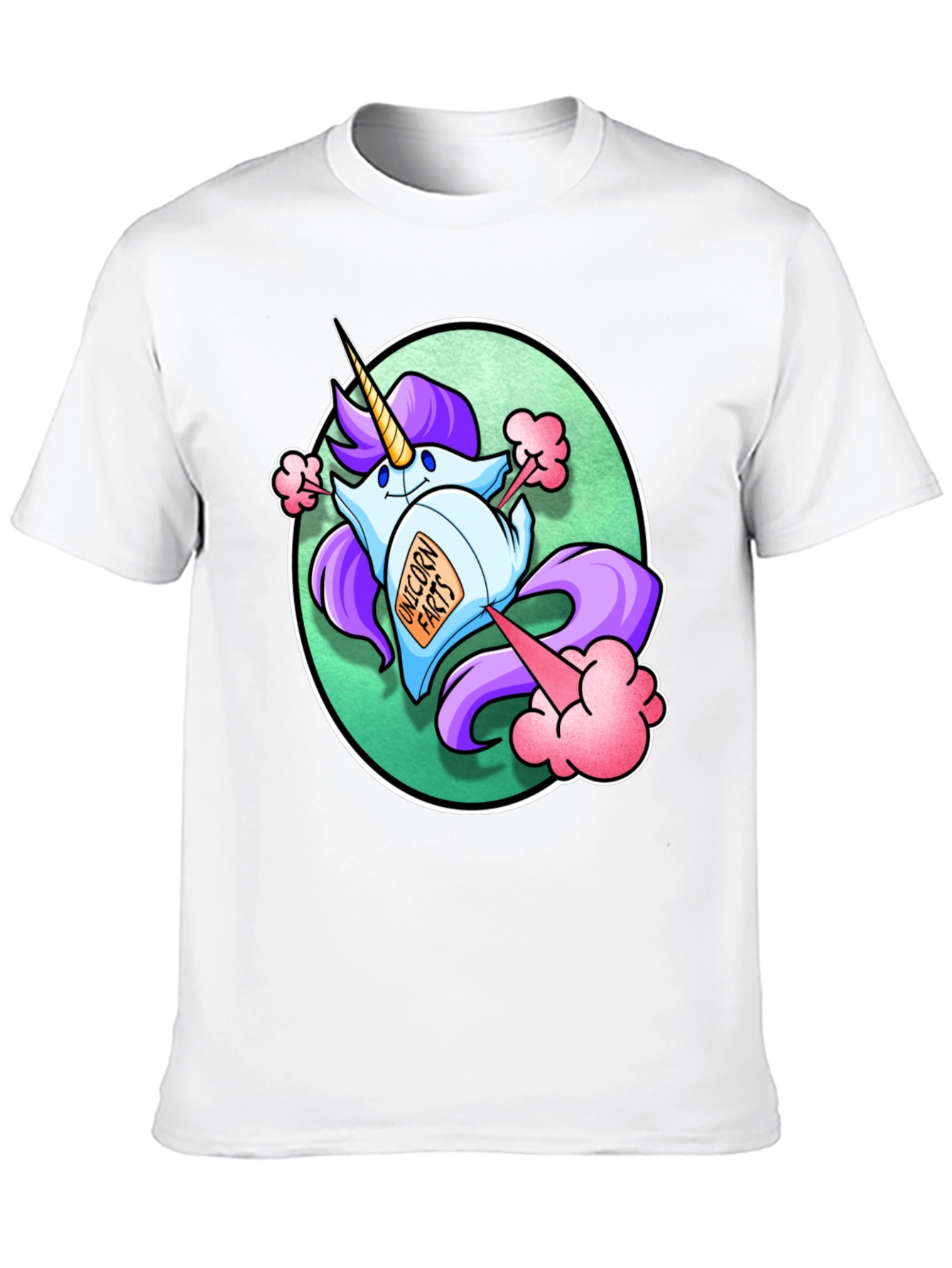 Black Unicorn Farts Graphic T-Shirt view 10