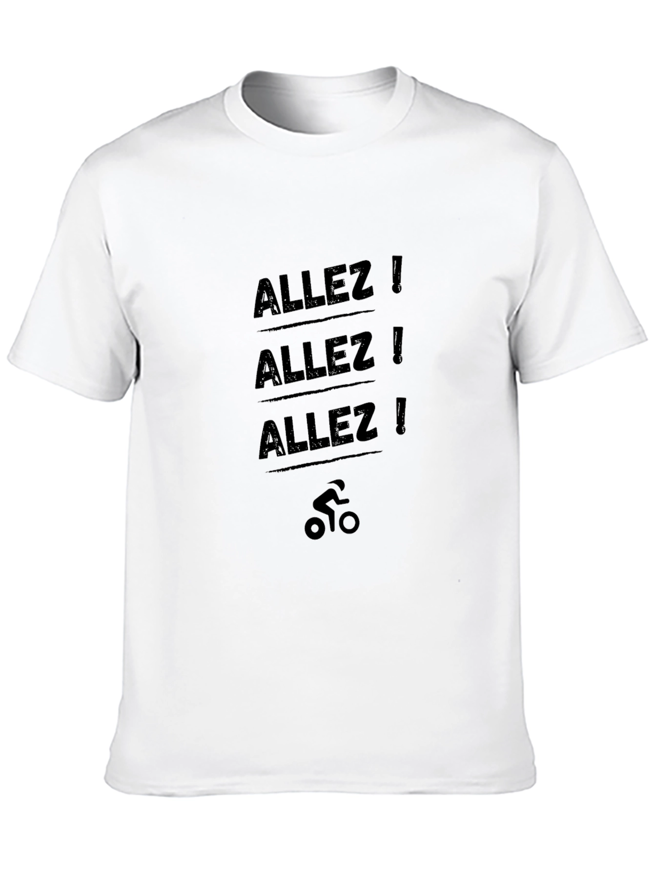 Black Allez! Cycling T-Shirt - Black Graphic Tee view 10
