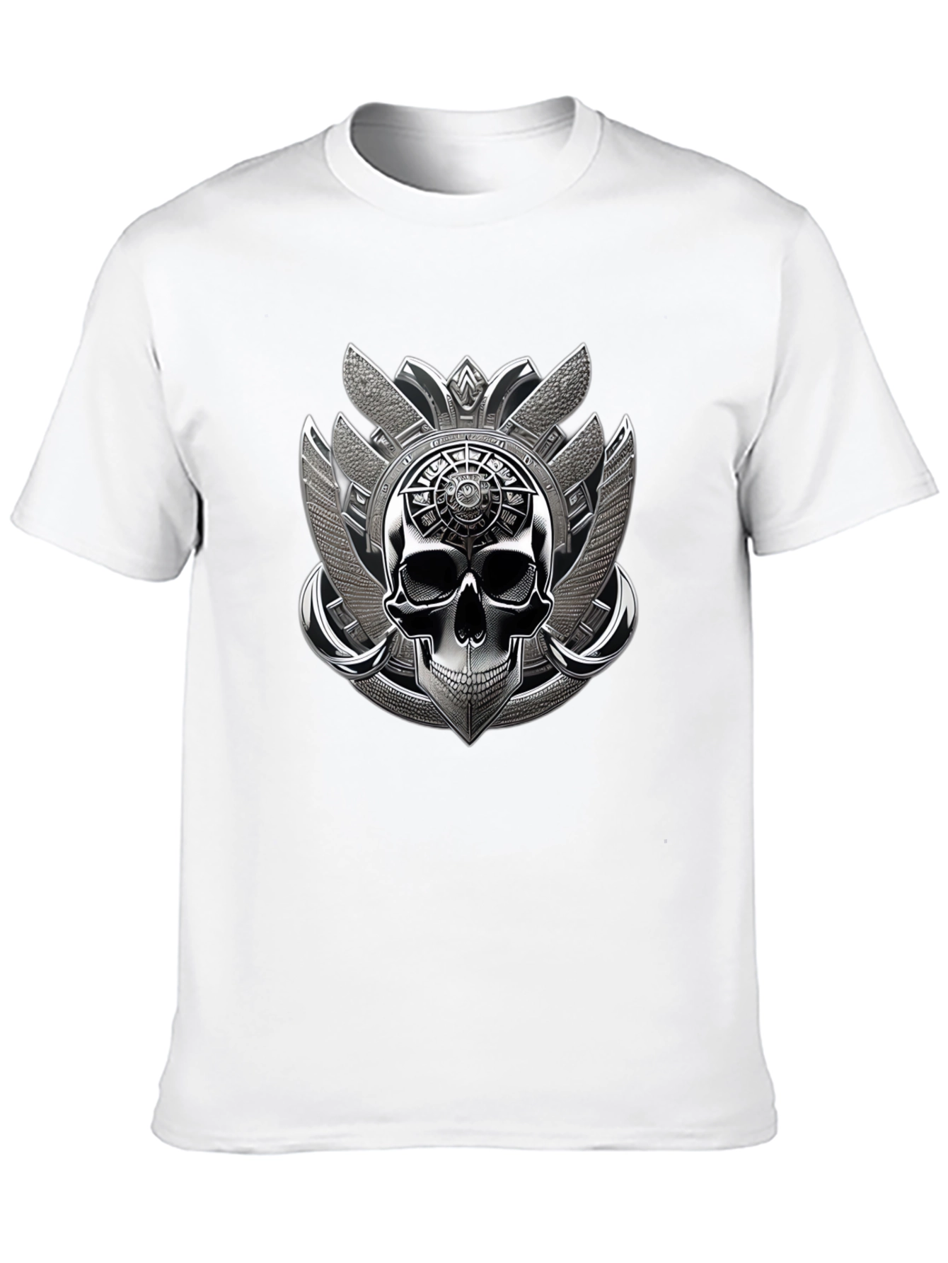 Black Skull Emblem Graphic Tee - Black view 10