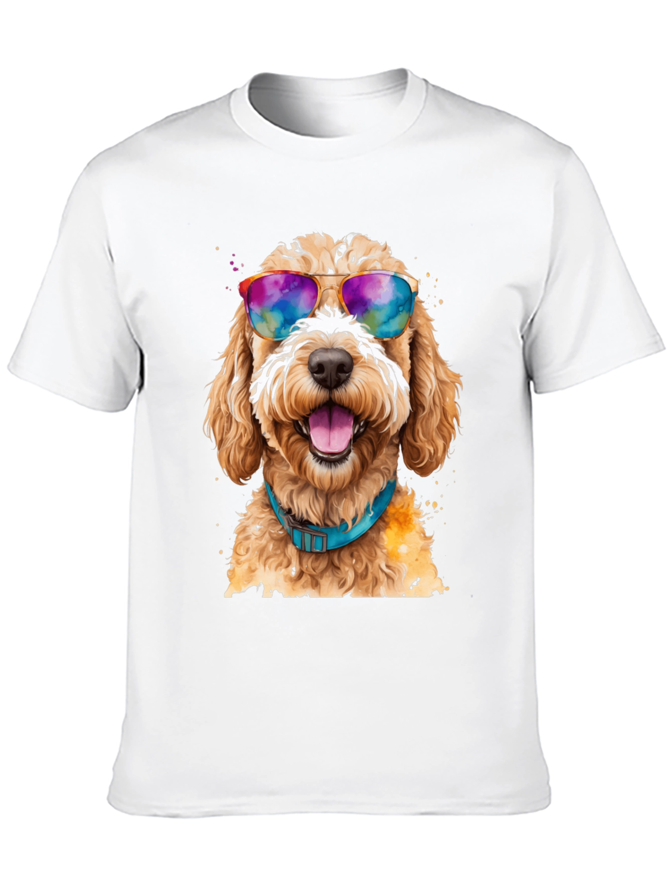 Black Dog with Sunglasses Graphic Tee - Cool Comfort view 10