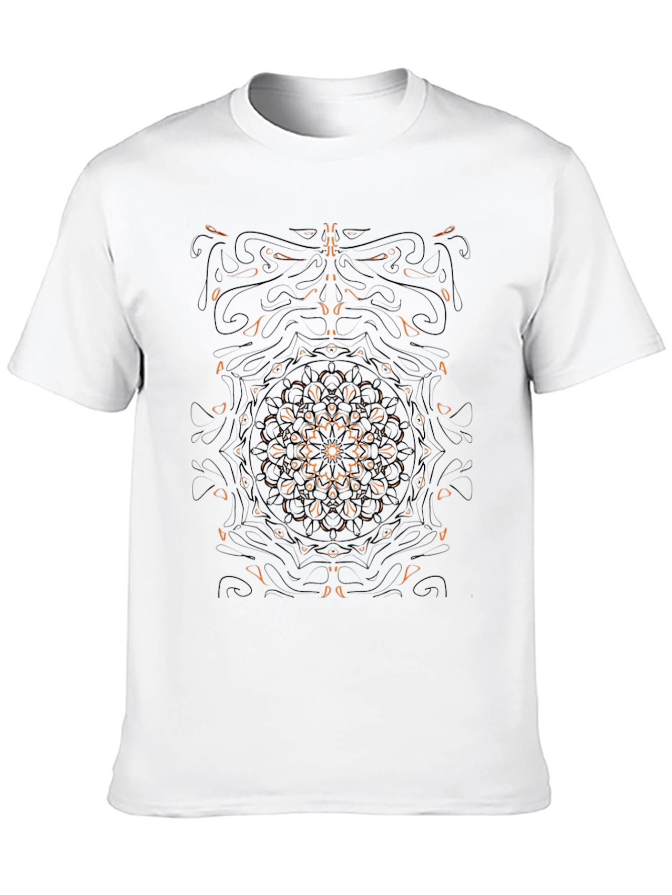 Black Abstract Graphic Black Tee view 10