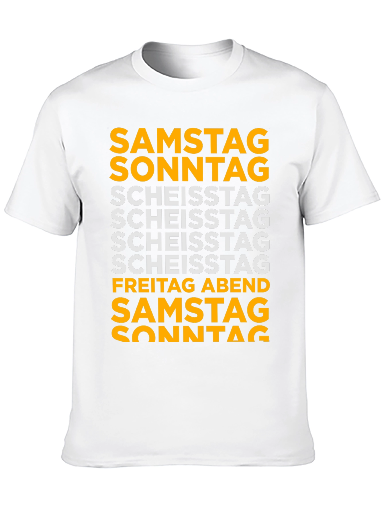 Black Funny German Days of the Week T-Shirt view 10