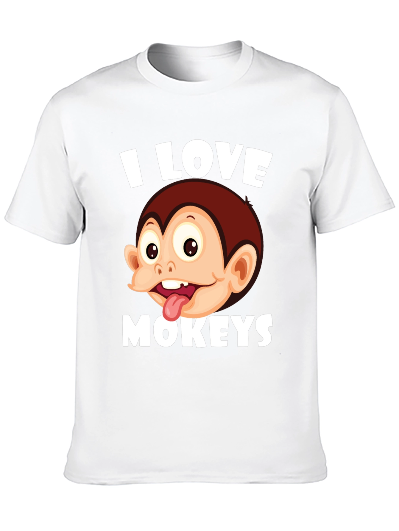 Black I Love Monkeys Graphic Tee - Novelty Design view 10