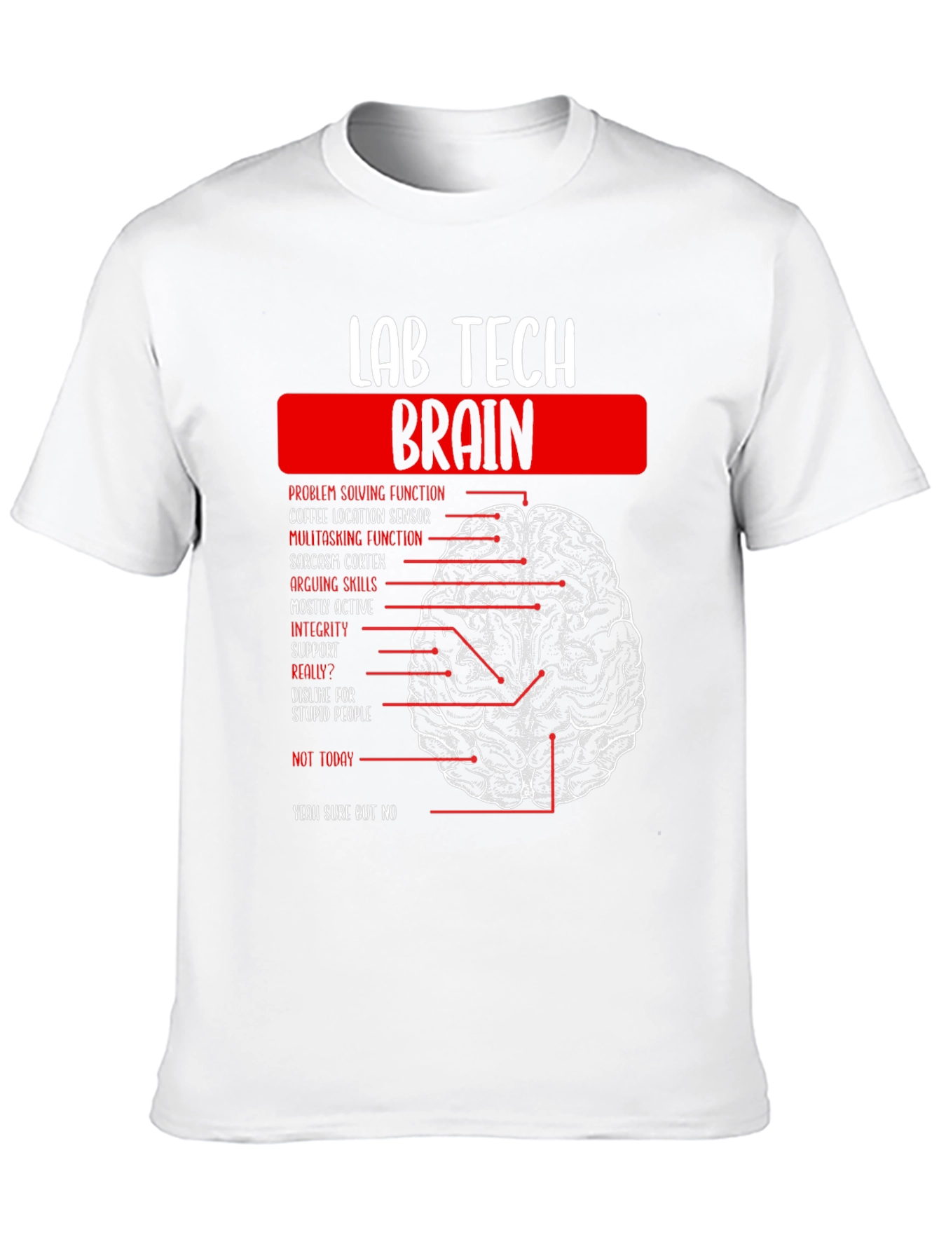 Black Lab Tech Brain Anatomy Graphic Tee -  Black view 10
