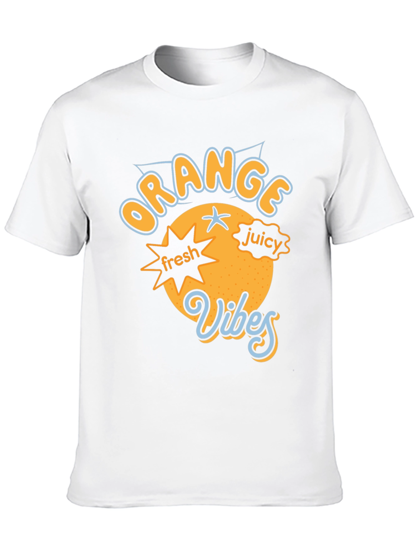 Black Orange Vibes Graphic Tee - Fresh & Fun view 10