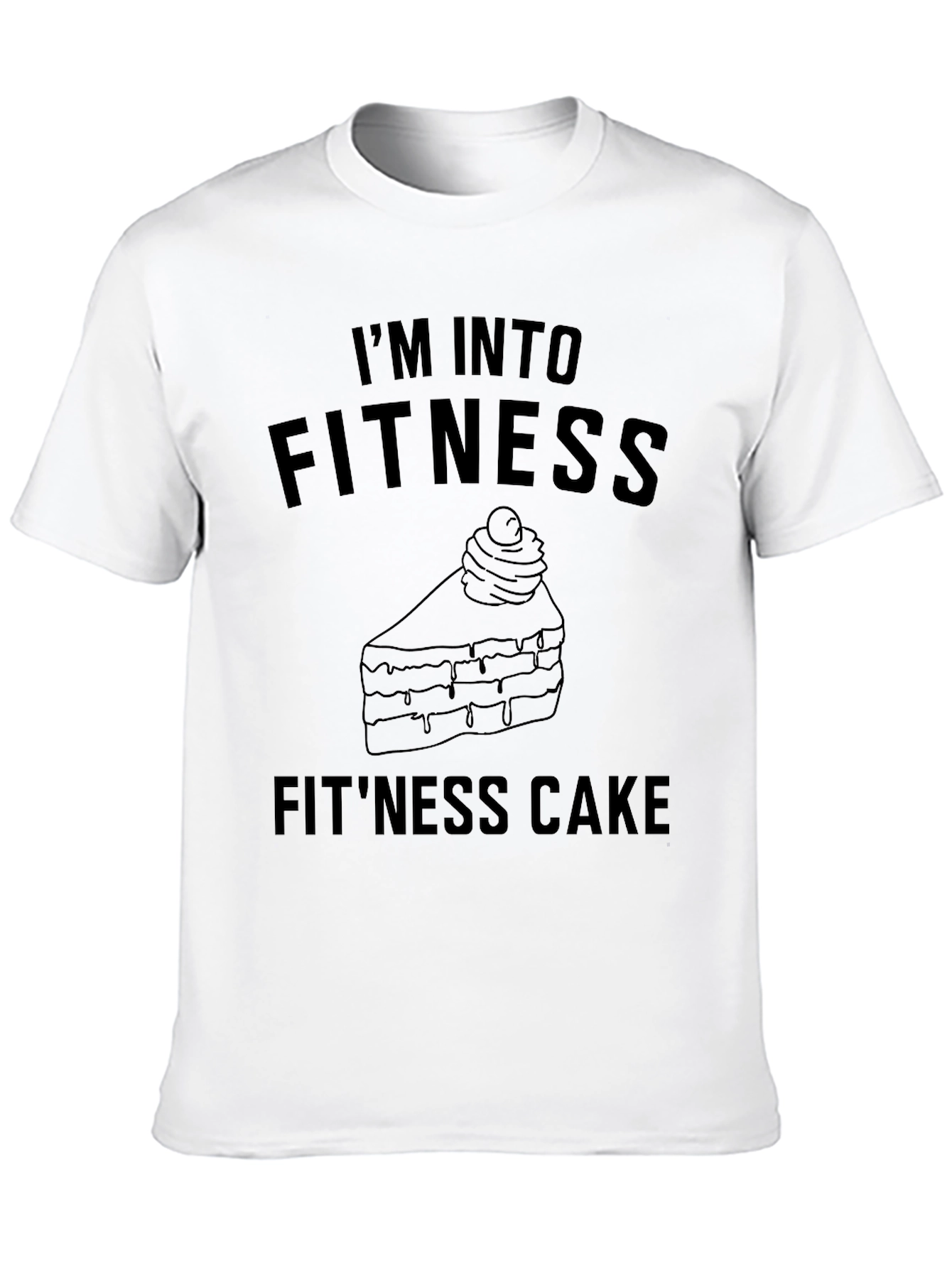 Black I'm Into Fitness Fit'ness Cake T-Shirt view 10