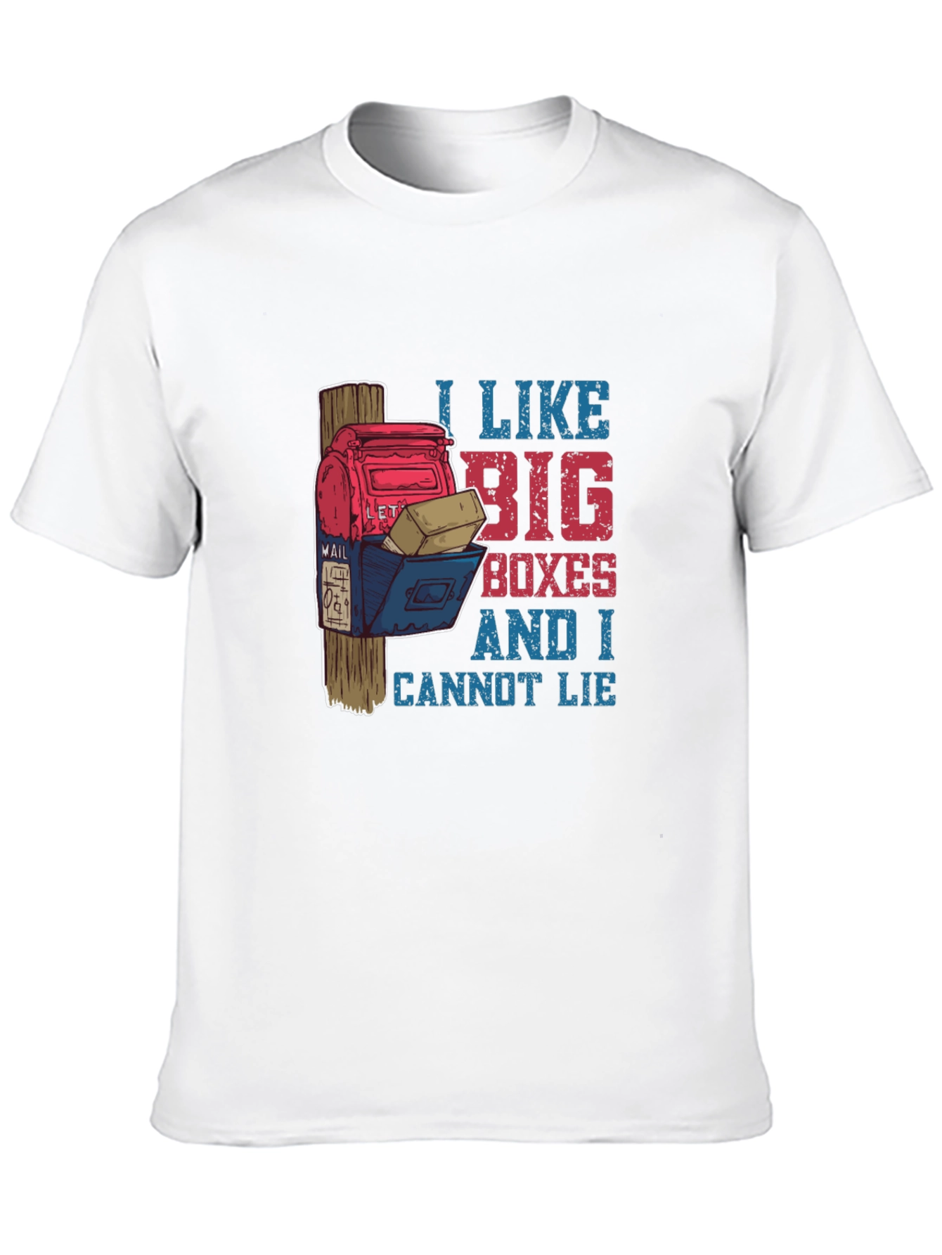 Black Funny Mailbox T-Shirt: I Like Big Boxes view 10