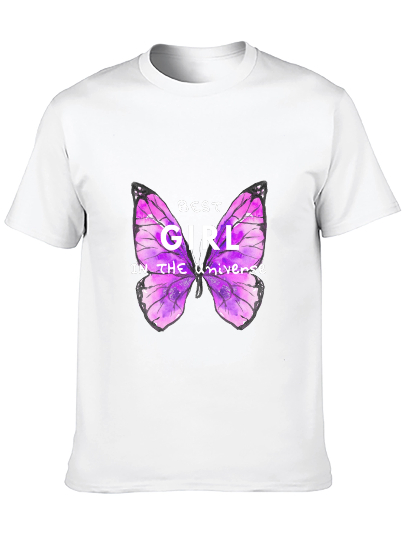 Black Best Girl Butterfly Graphic T-Shirt view 10