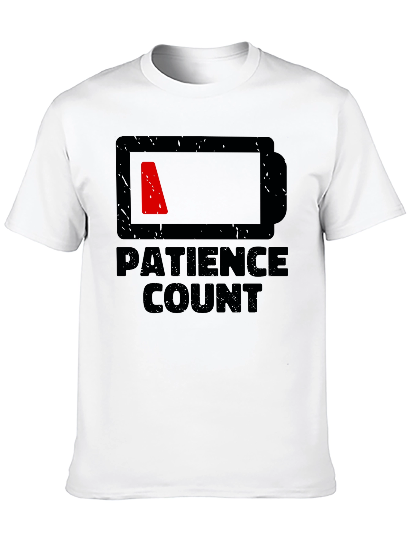 Black Patience Count Low Battery Graphic Tee - Black view 10