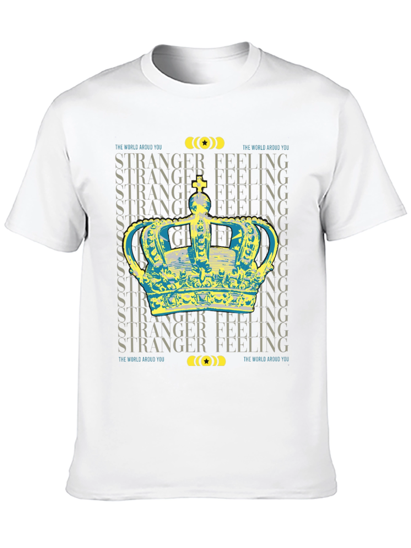 Black Stranger Feeling Crown Graphic Black T-Shirt view 10