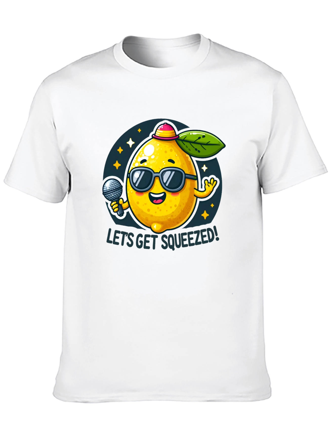 Black Funny Lemon T-Shirt - Let's Get Squeezed! view 10