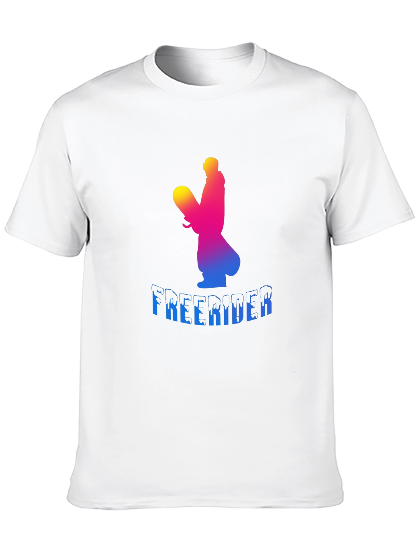 Black Freerider Skier Graphic Tee - Black Unisex T-Shirt view 10