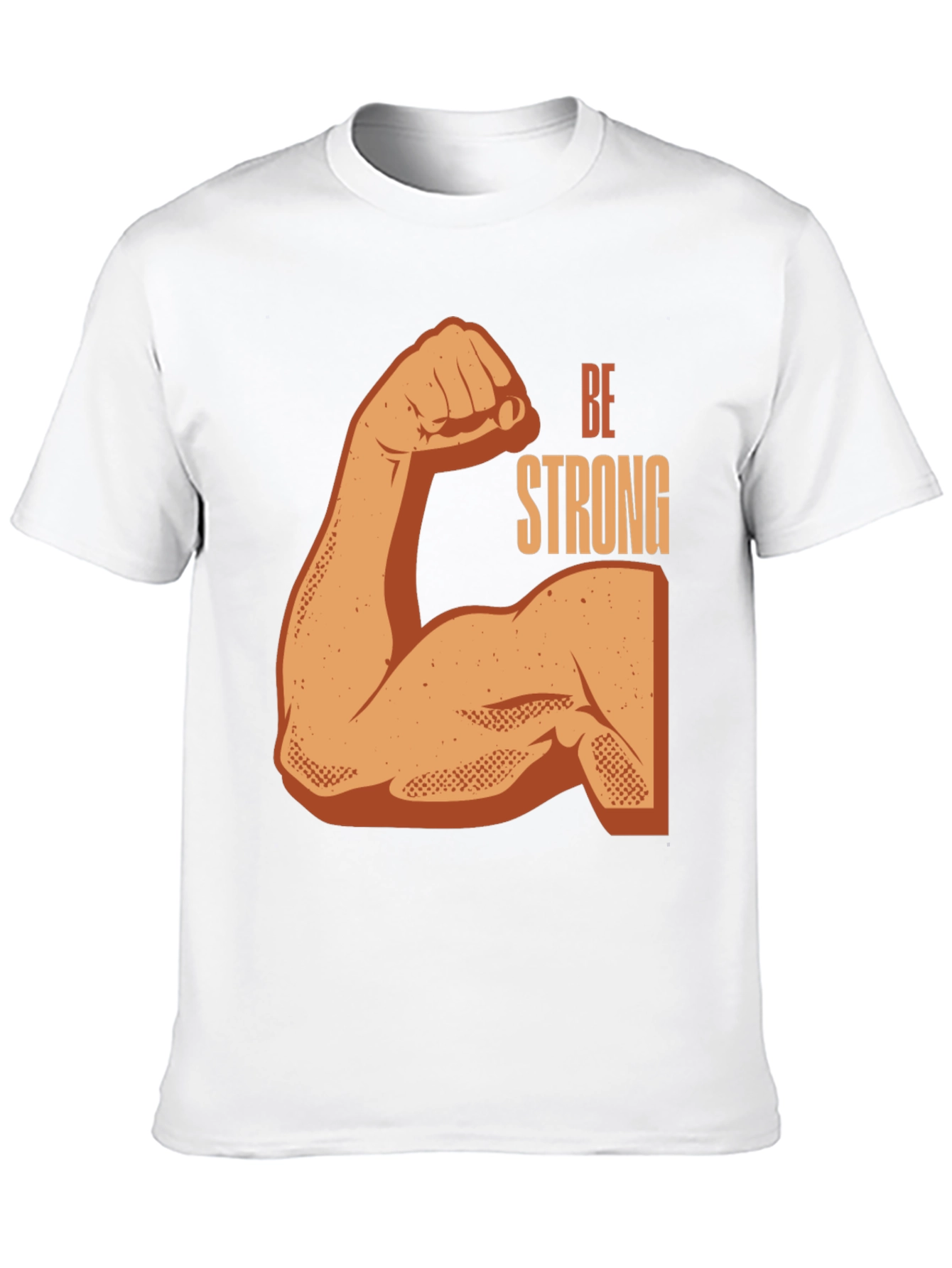 Black Be Strong Graphic Print Black T-Shirt view 10