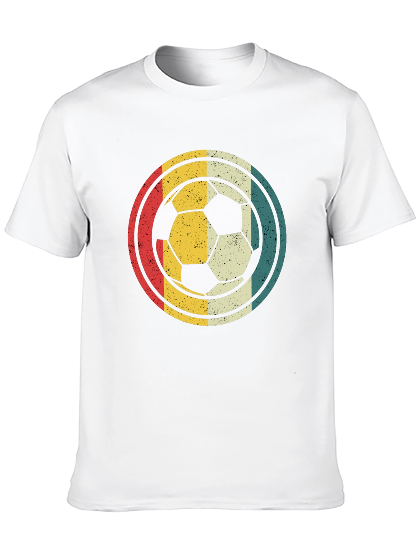 Black Retro Soccer Ball Graphic T-Shirt view 10