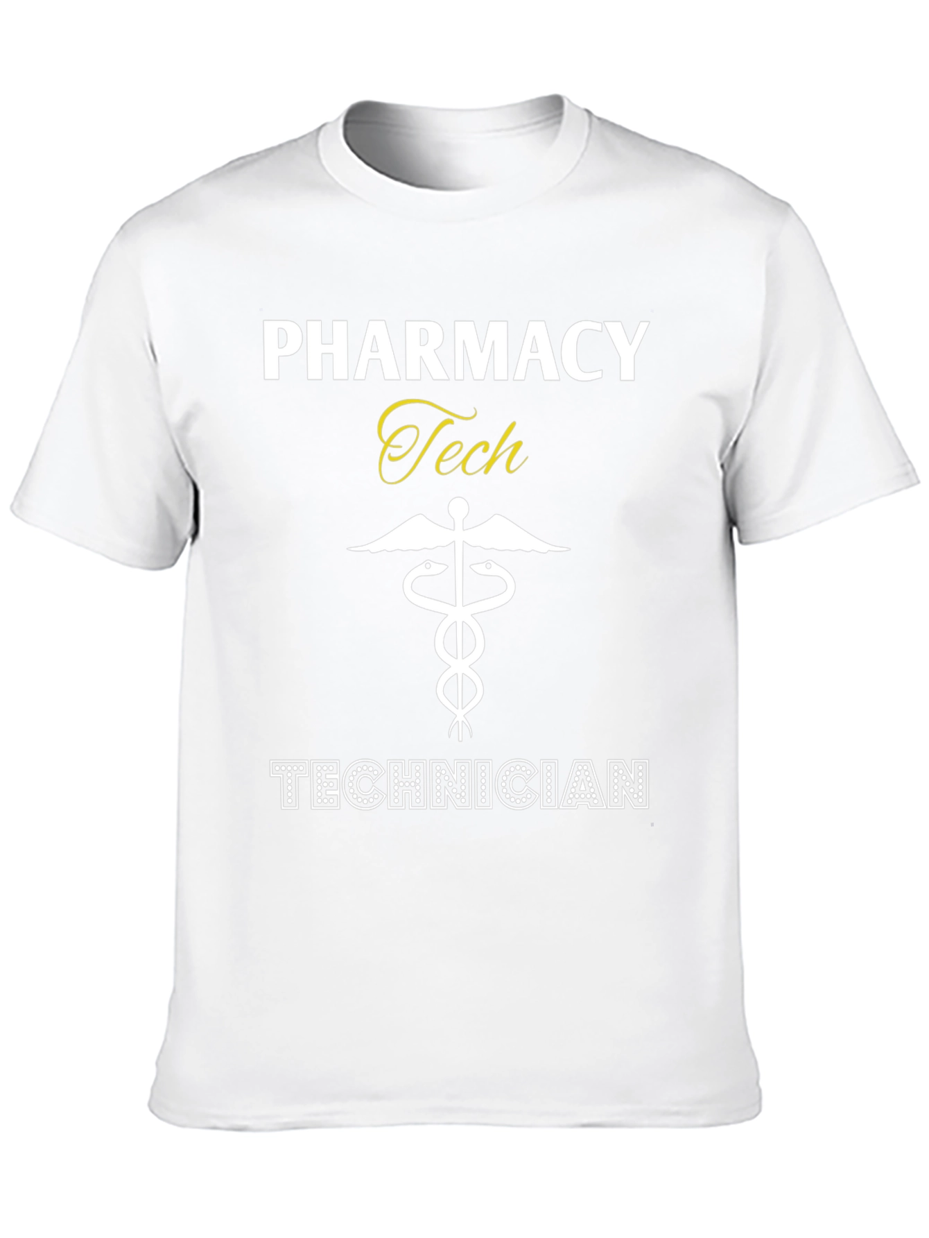 Black Pharmacy Technician T-Shirt - Caduceus Symbol view 10