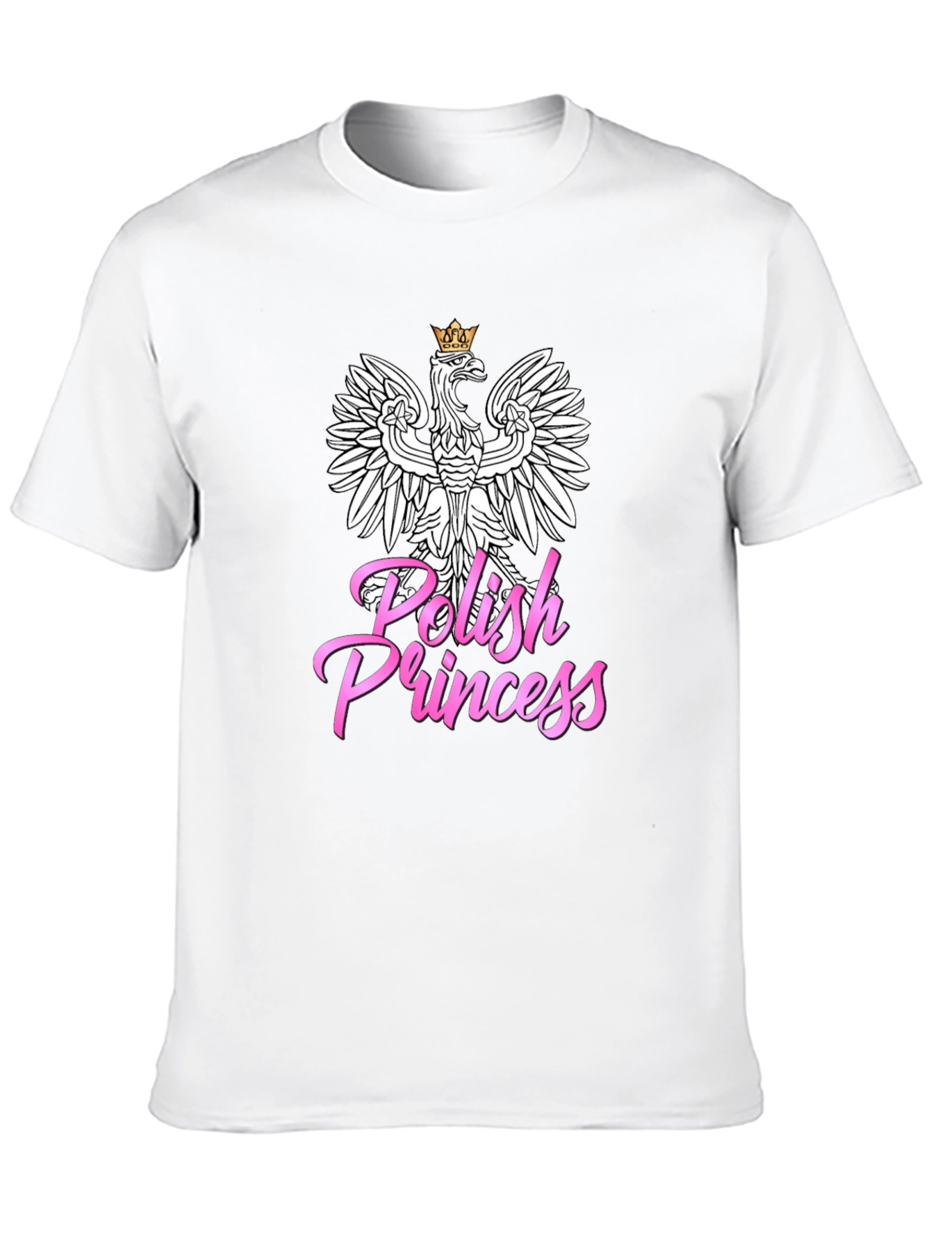Polish Princess T-Shirt - Black Crew Neck Tee - 10
