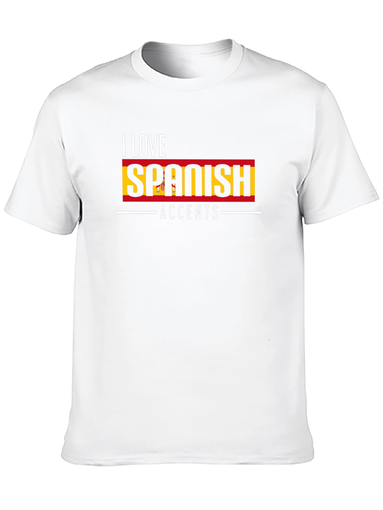 Black I Love Spanish Accents T-Shirt - Black view 10