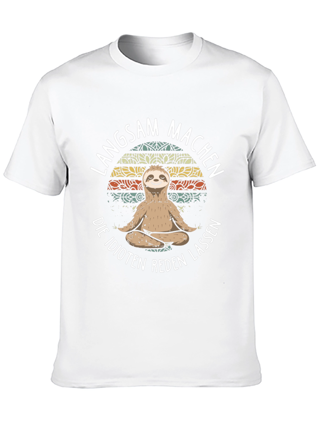 Black Funny Sloth Meditation T-Shirt - Langsam Machen Idioten Reden Lassen view 10