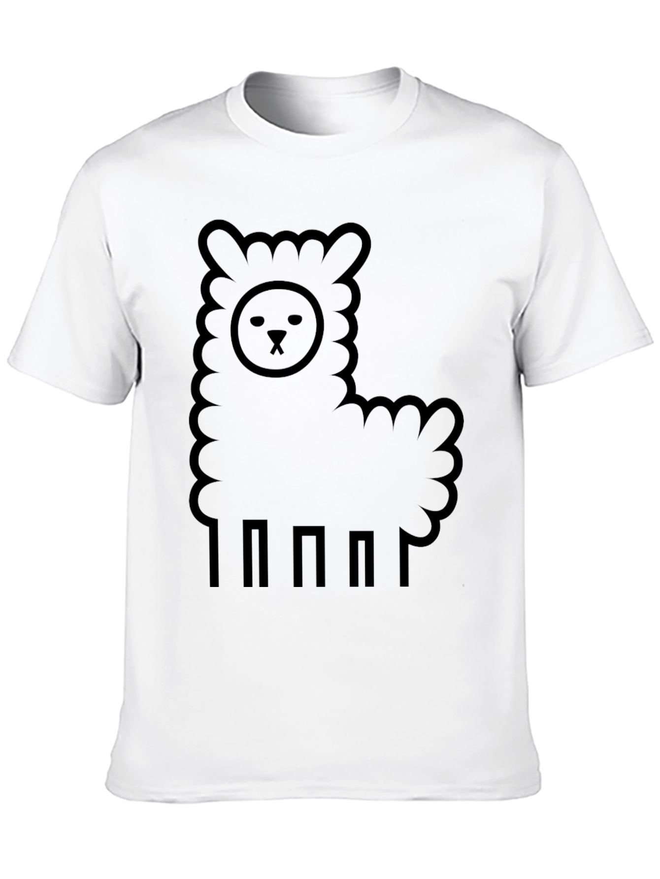 Black Llama Graphic Tee - Black Casual Comfort view 10