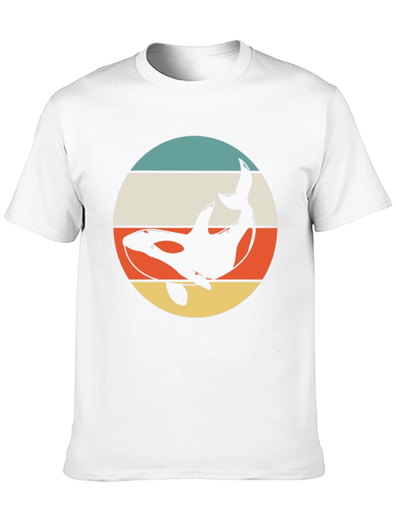 Retro Orca Whale T-Shirt - Vintage Style Marine Tee - 10