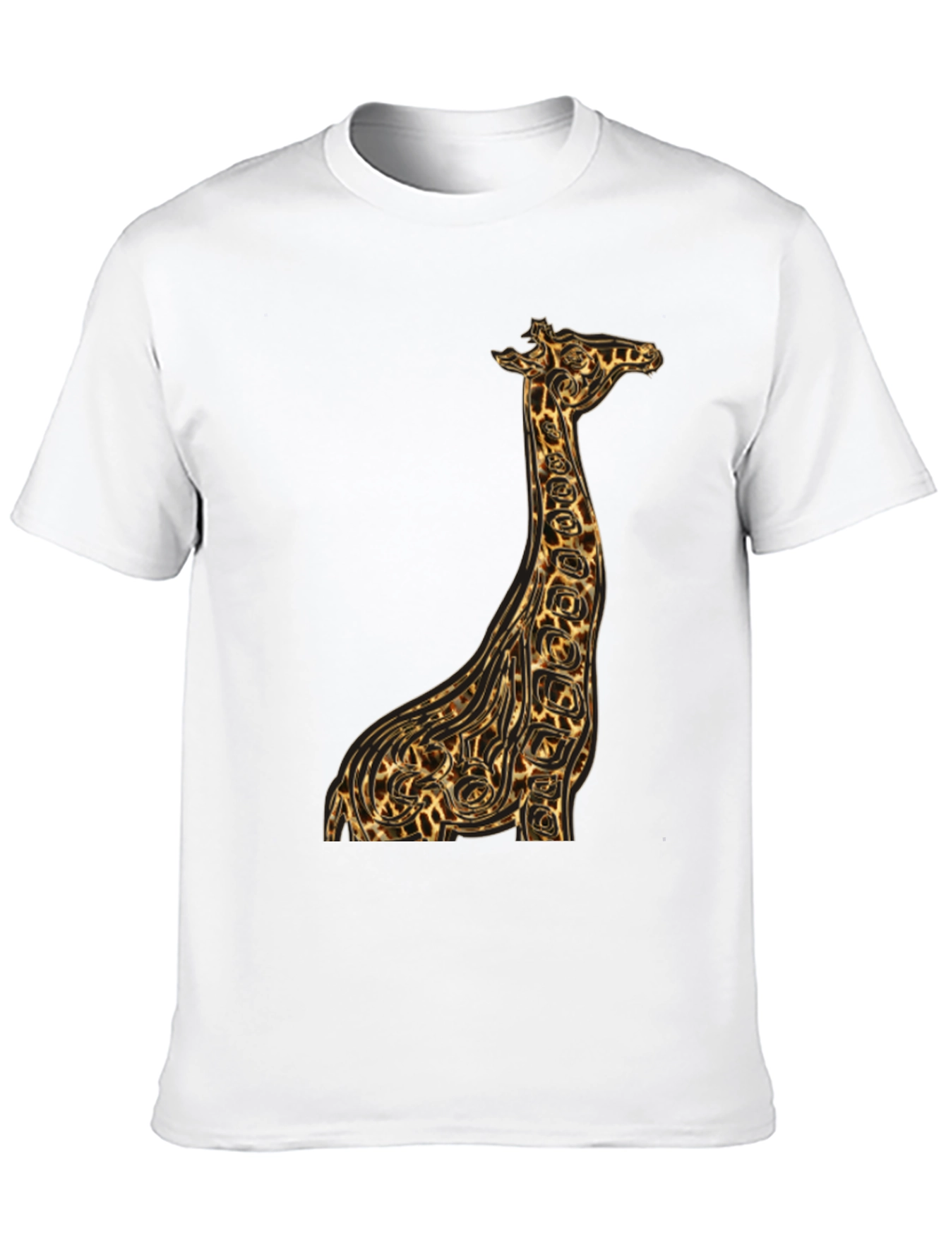 Black Giraffe Print Graphic Tee - Unique Animal Design view 10
